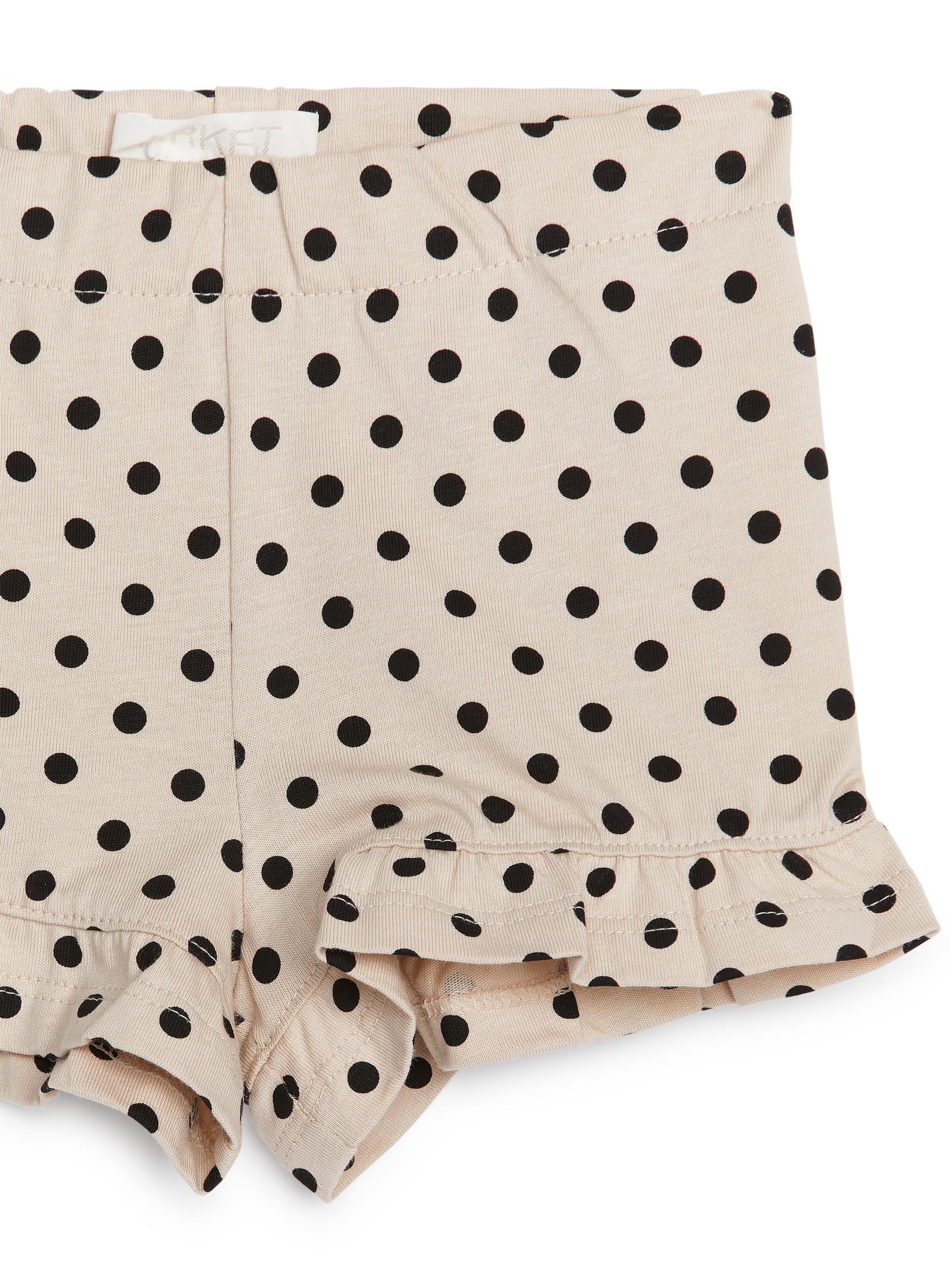 Gerüschtes Jersey-Shorts - Beige/Schwarz - Regular Fit - Kinder - StillMedia/DescriptiveDetail - 1