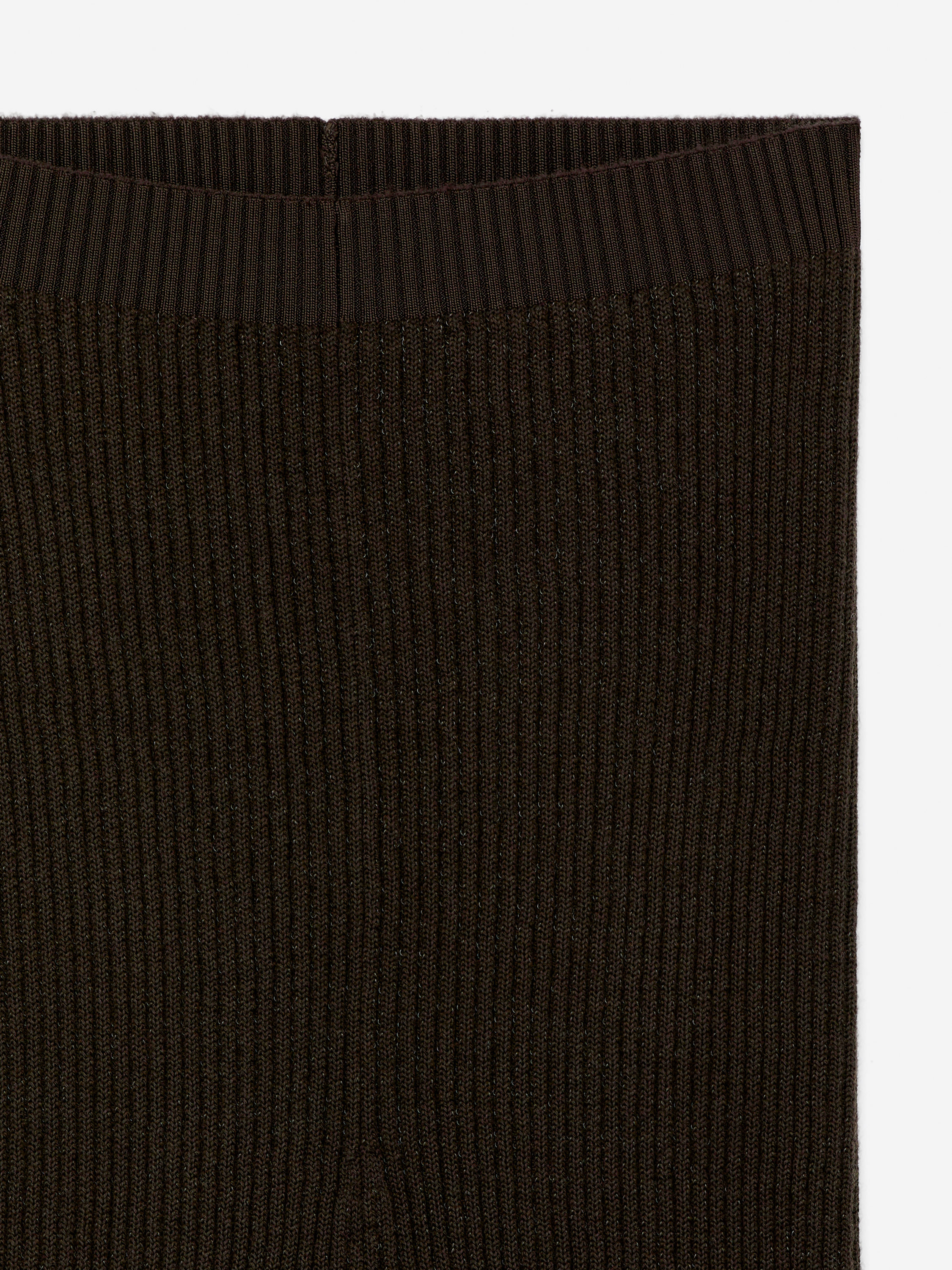 Rib-Knitted Leggings - Dark Brown - Slim fit - Women - StillMedia/DescriptiveDetail - 1