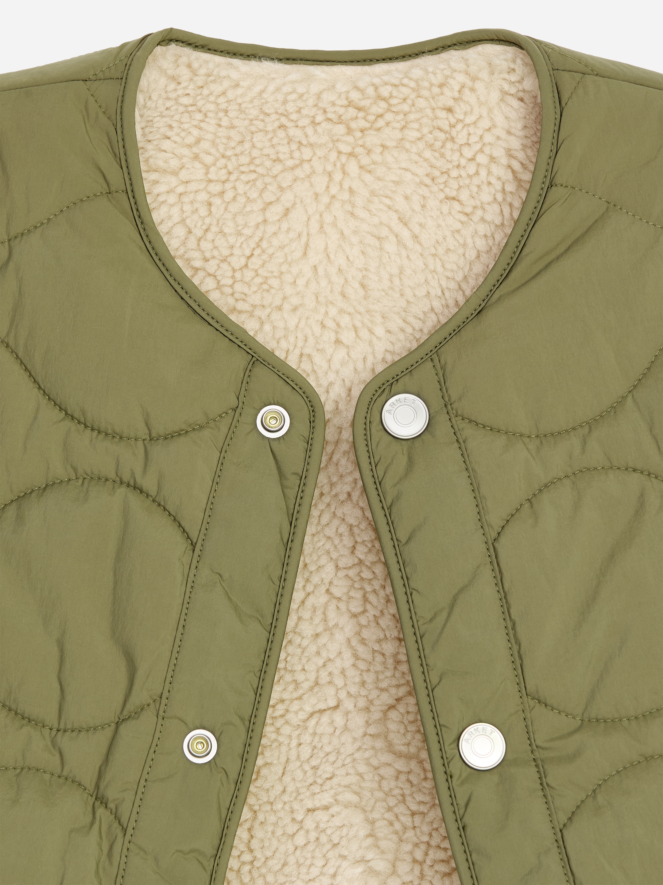 Dwustronna kamizelka - Khaki / Złamana biel - Fason normalny - children - StillMedia/DescriptiveDetail - 3