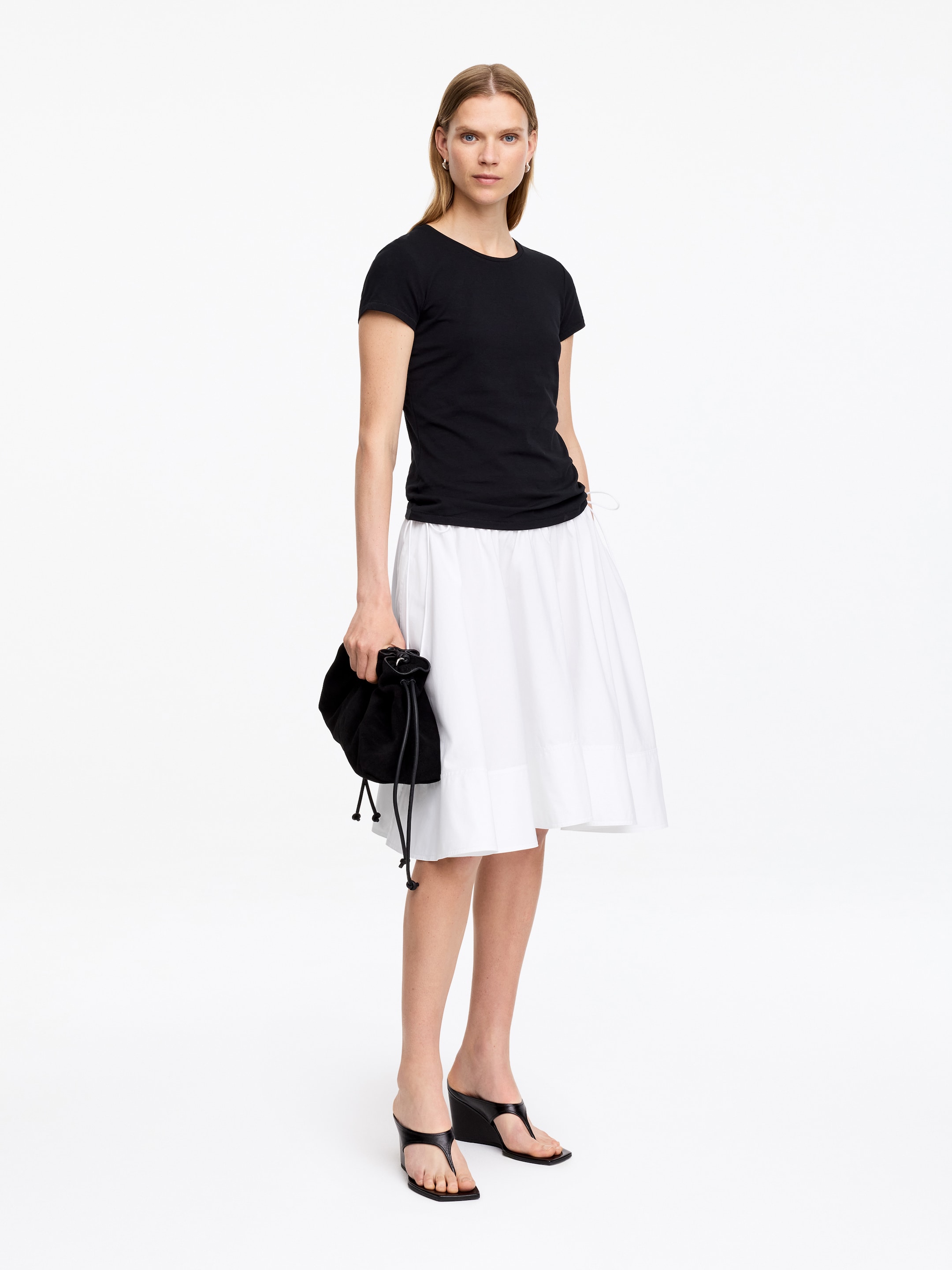 Cotton Circle Skirt - White - Regular fit - Women - StillMedia/Lookbook - 4