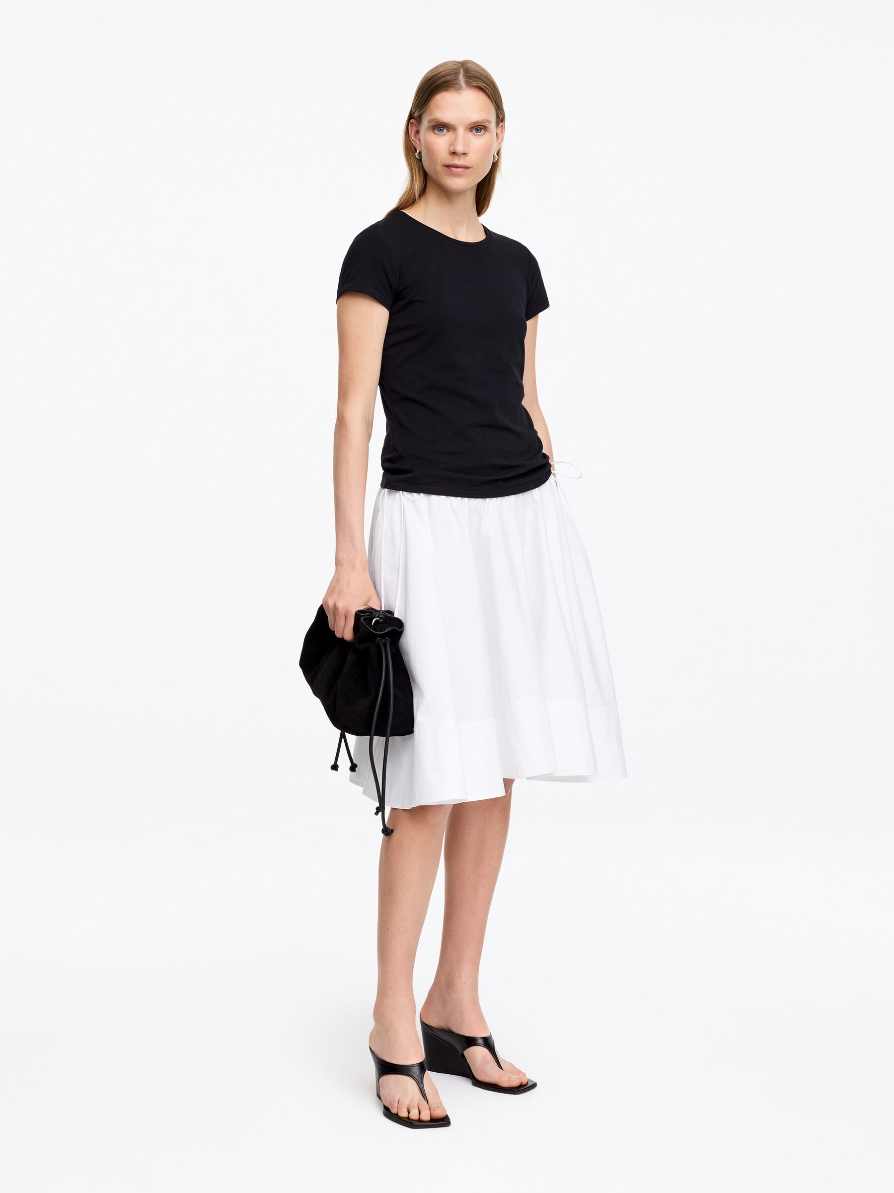 Tellerrock aus Baumwolle - Weiß - Regular Fit - Damen - StillMedia/Lookbook - 4
