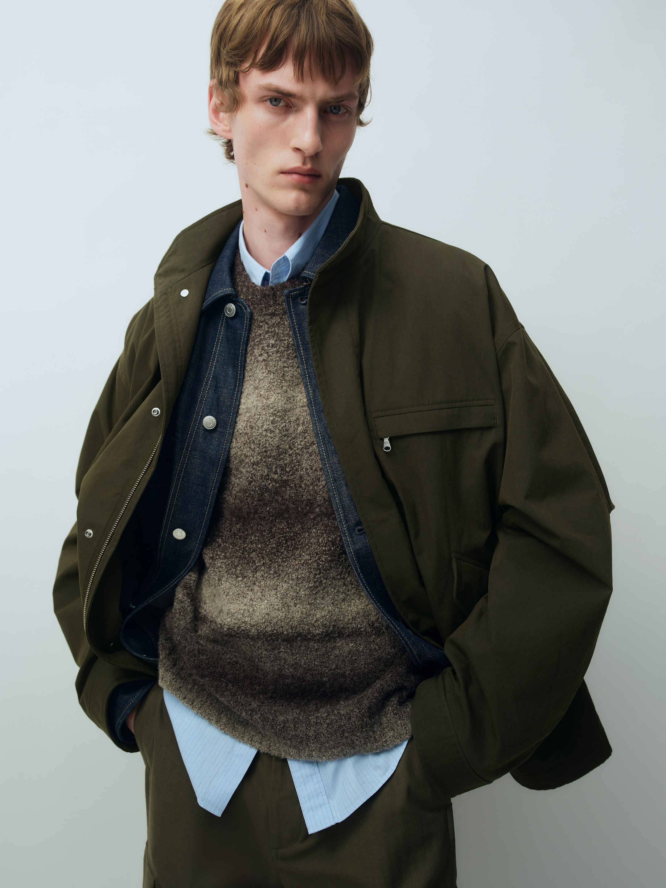 Wide Cotton Cargo Trousers - Khaki Green - Oversized - men - StillMedia/Environmental - 1