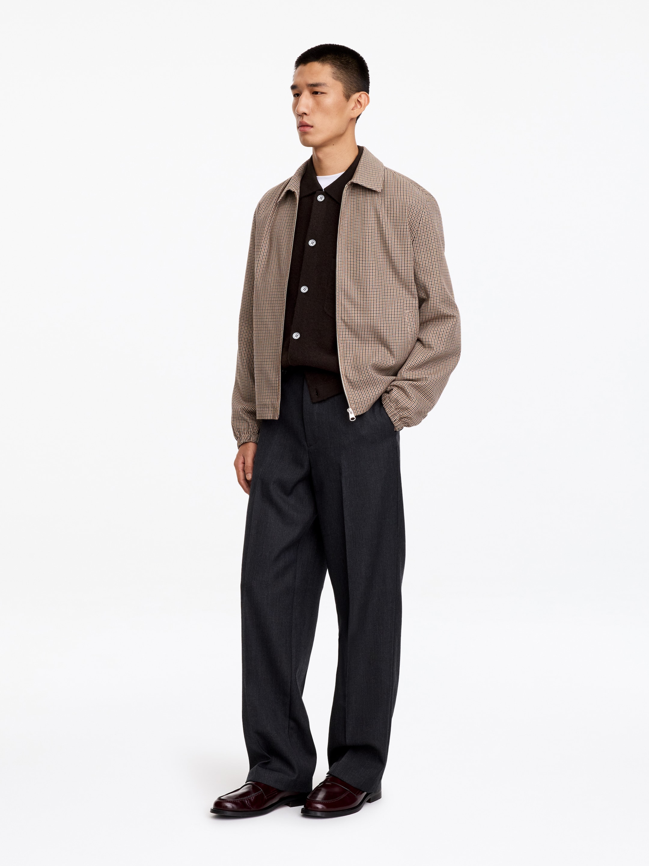 Cárdigan de lana hervida - Marrón - Corte estándar - men - StillMedia/Lookbook - 9