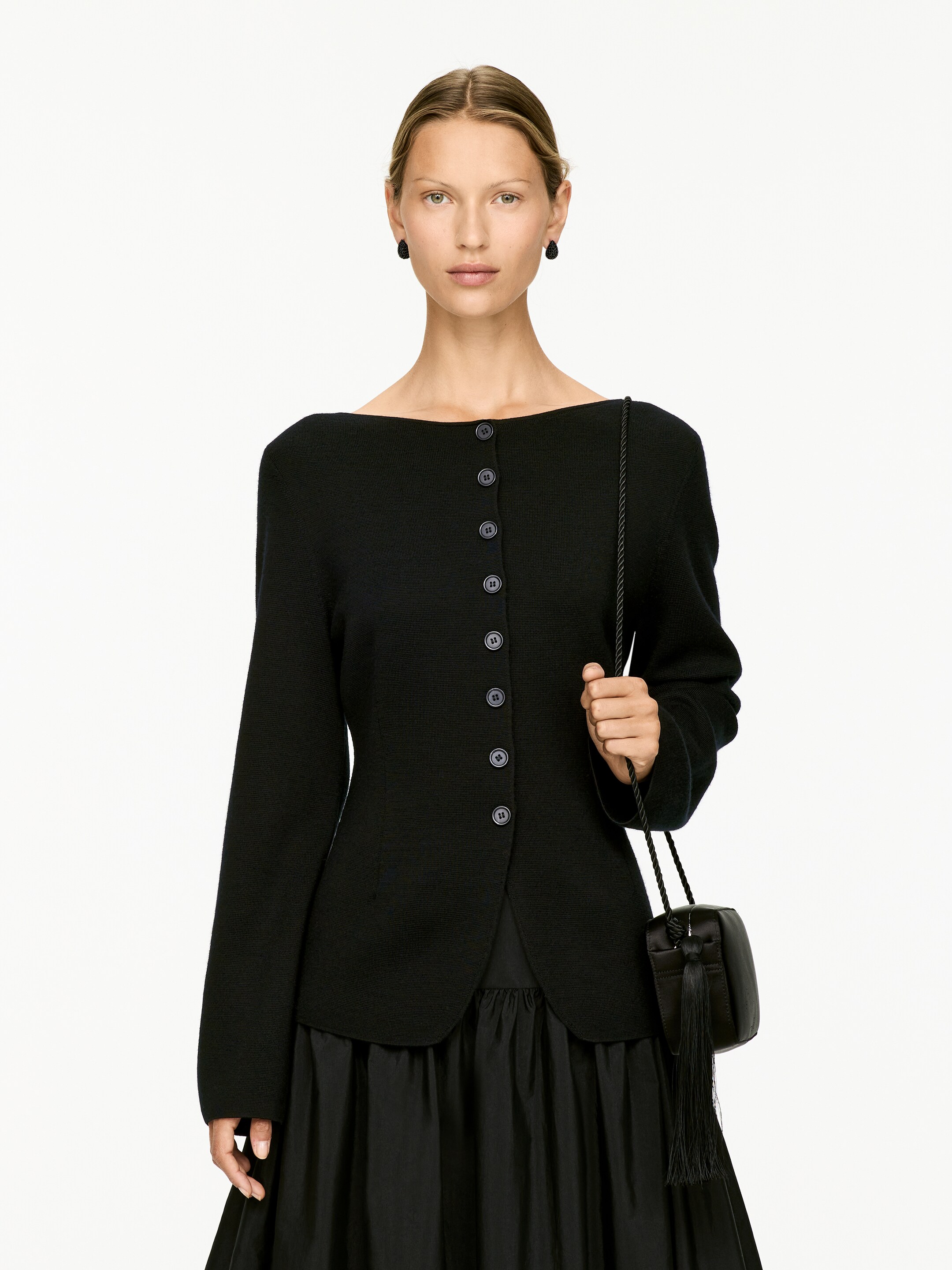 Zobraziť väčší obrázok: Kardigán z vlny Nativa - Čierna - ŽENY | H&M SK 1