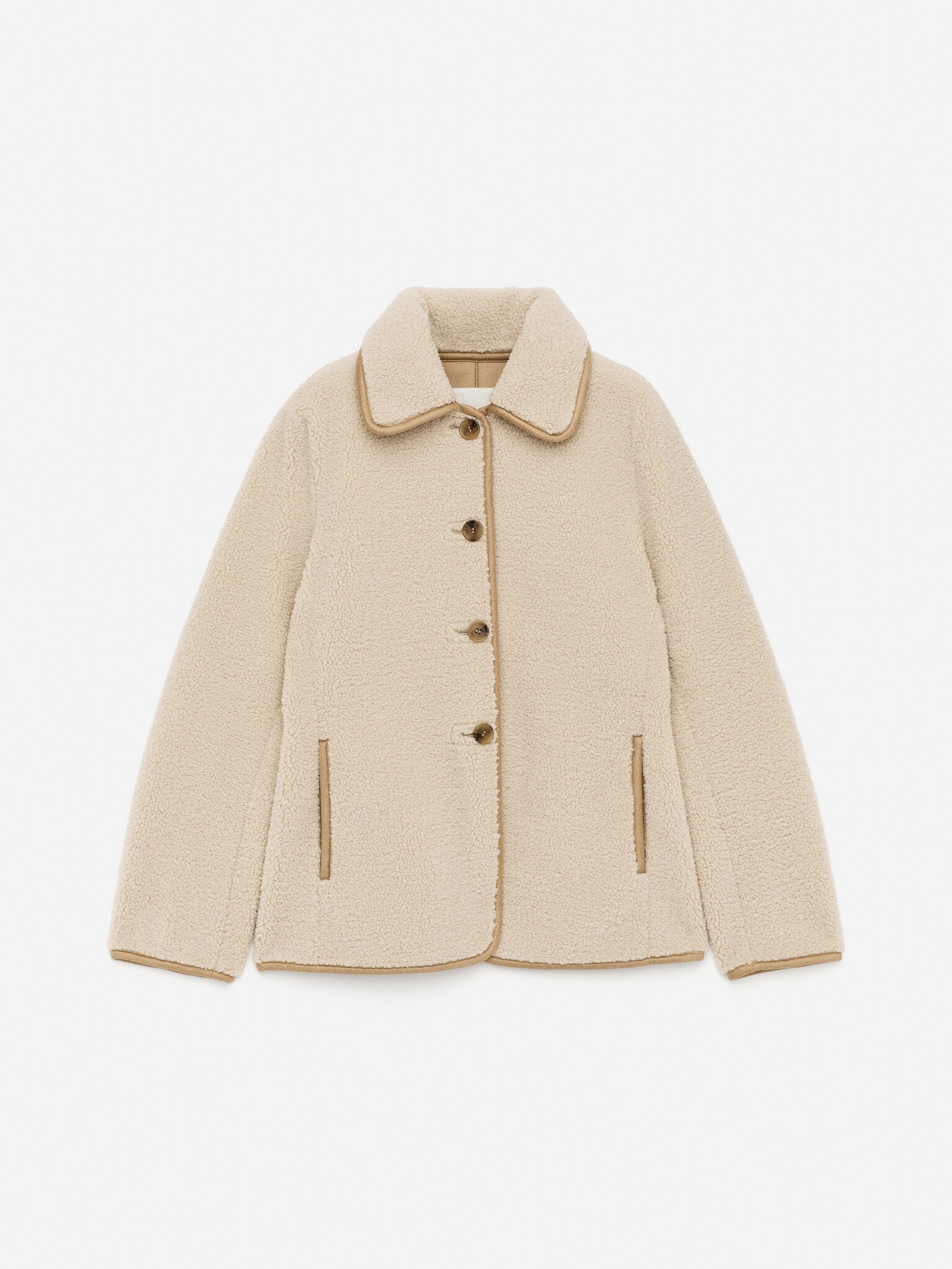 Pilejakke - Beige/Svart - 2