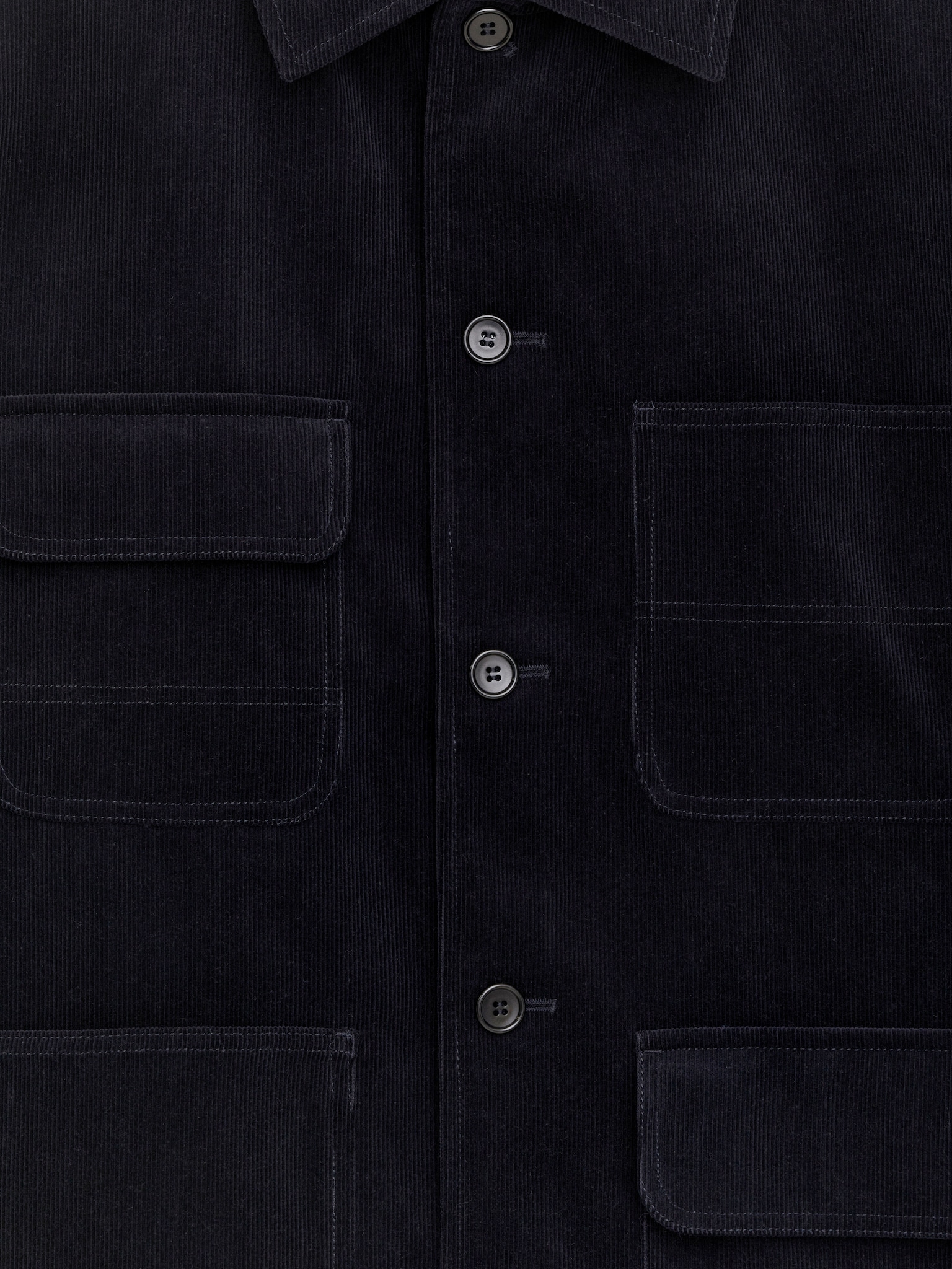Κοτλέ Utility Jacket - Σκούρο μπλε/Σκούρο Μπεζ - 5