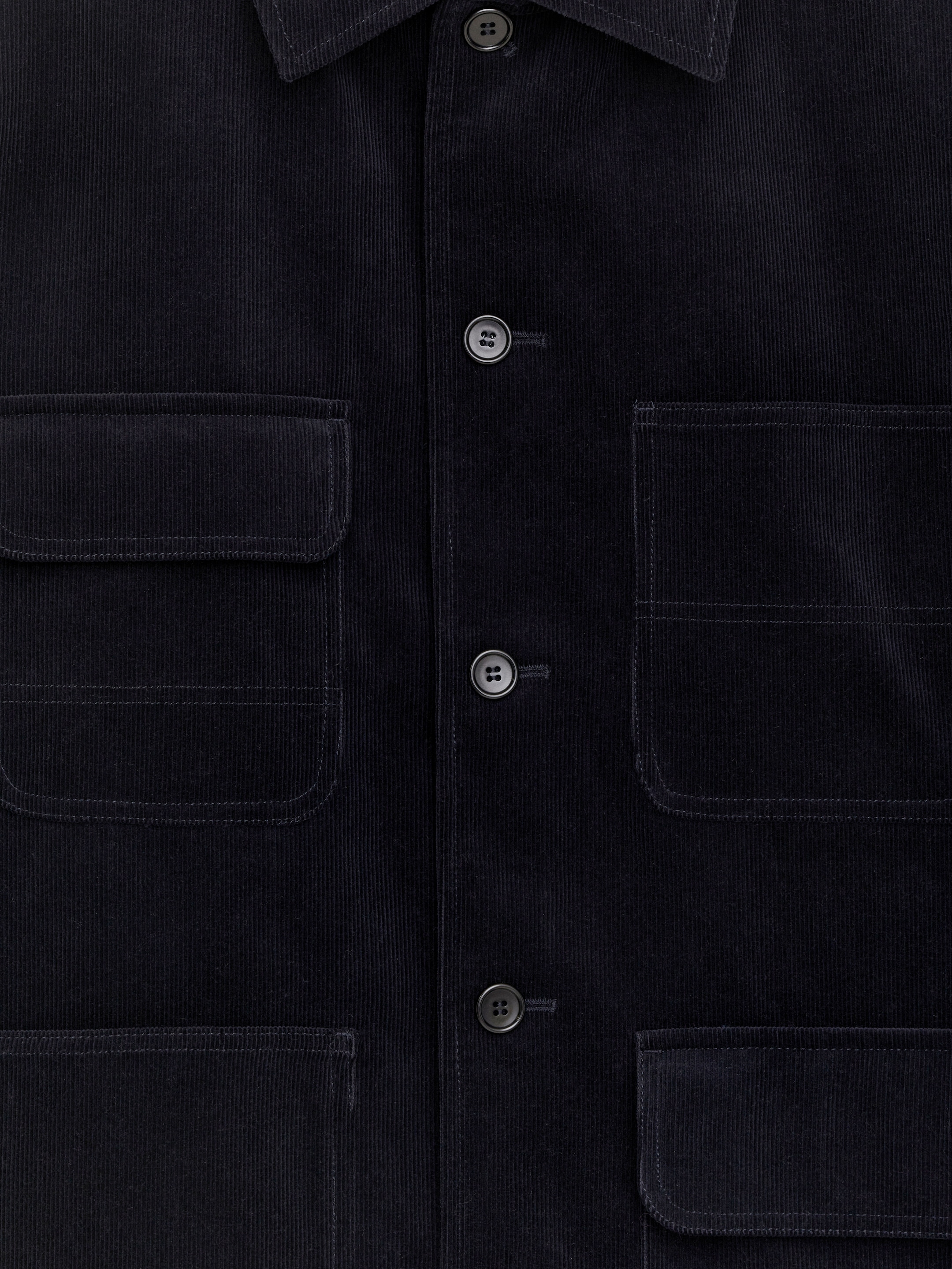 Corduroy Utility Jacket - Dark Blue - Loose fit - Men - StillMedia/DescriptiveDetail - 1