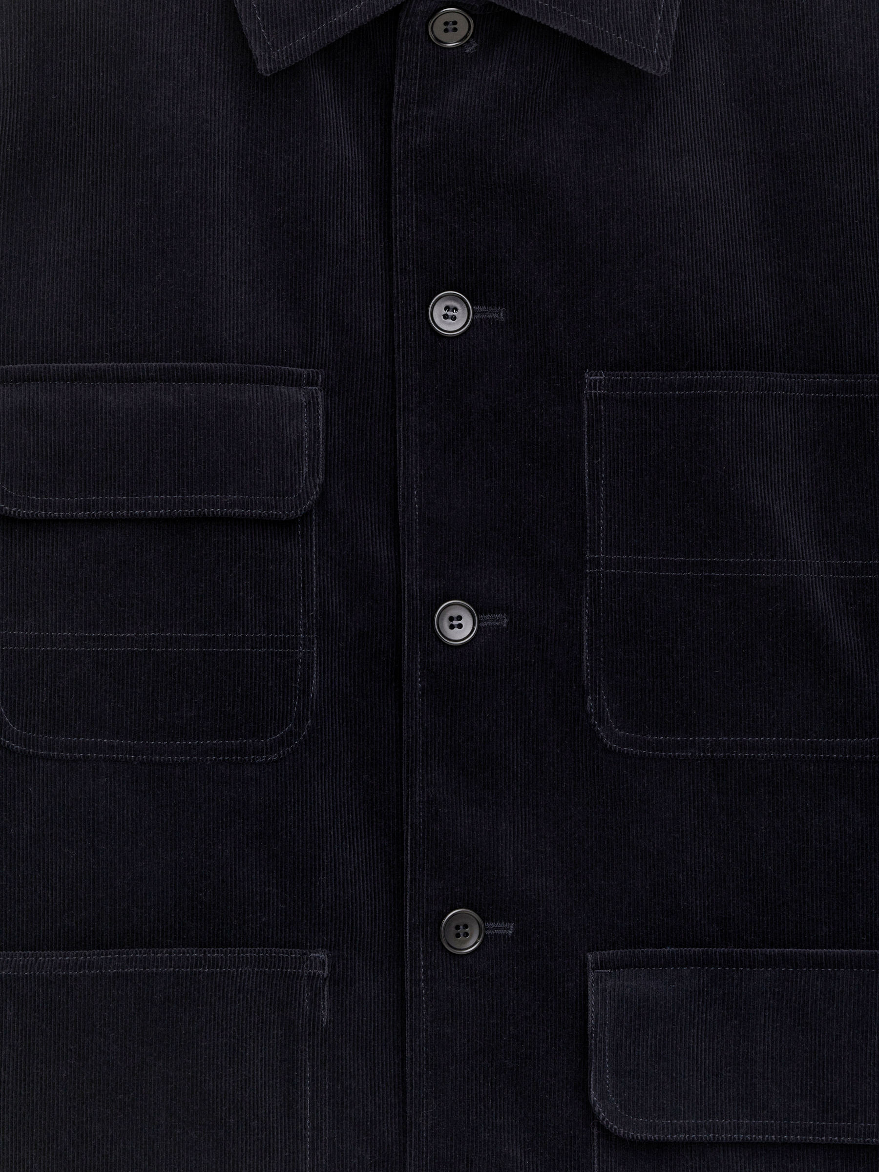 Corduroy Utility Jacket - Dark Blue - Loose fit - Men - StillMedia/DescriptiveDetail - 1