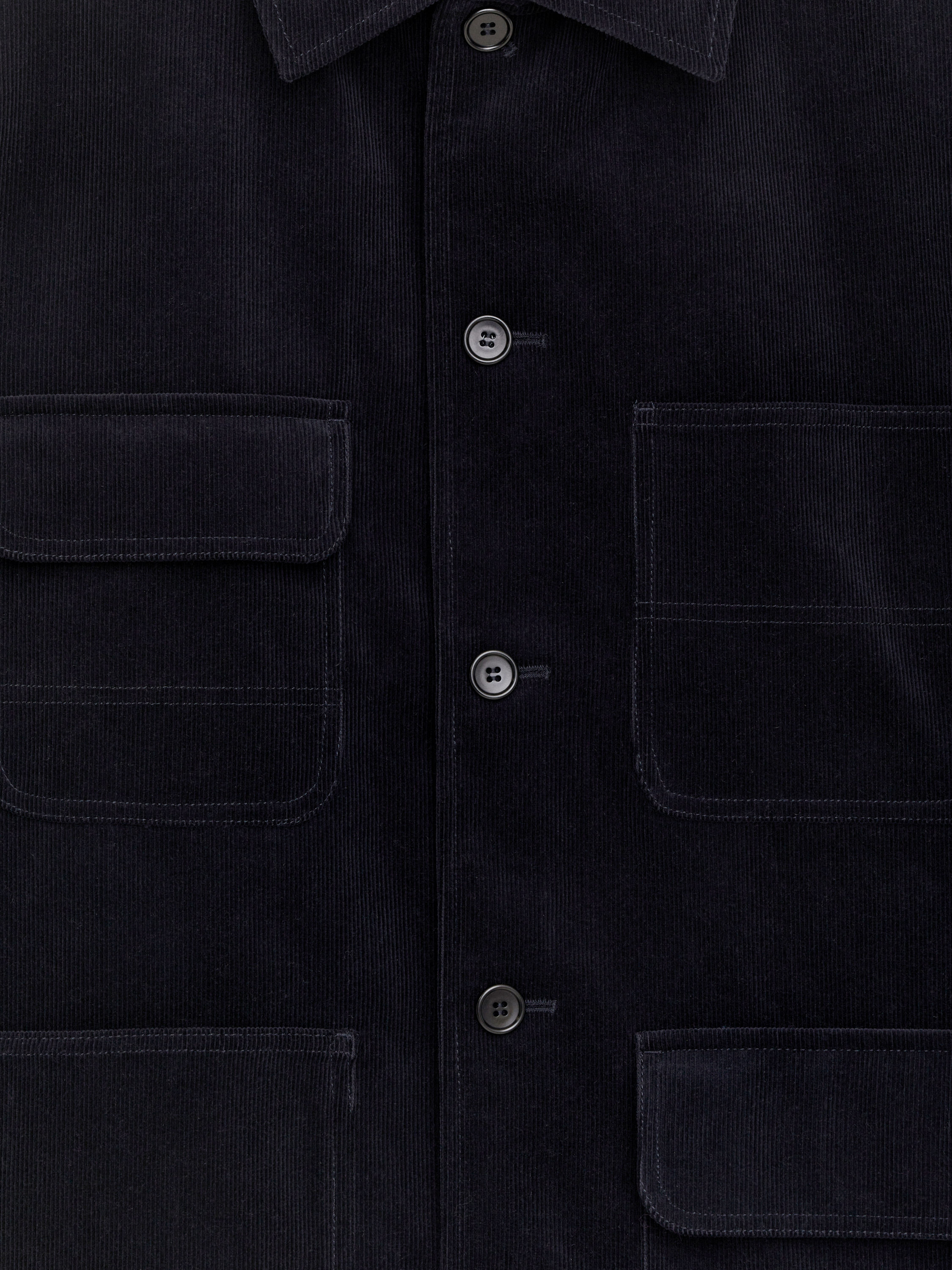 Corduroy Utility Jacket - Dark Blue - Loose fit - Men - StillMedia/DescriptiveDetail - 1