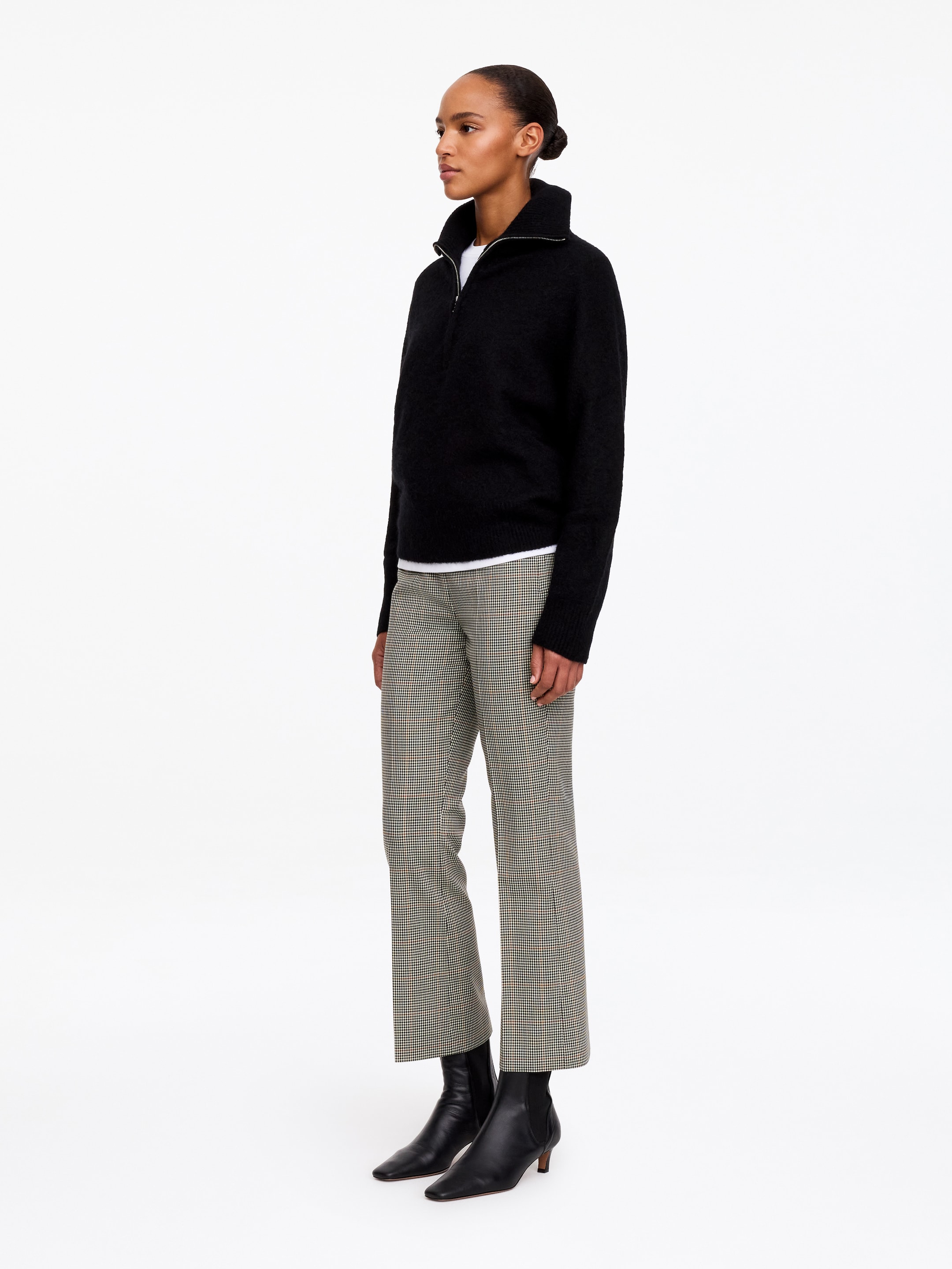 Cropped Wool-Blend Trousers - Beige - Slim fit - women - StillMedia/Lookbook - 9