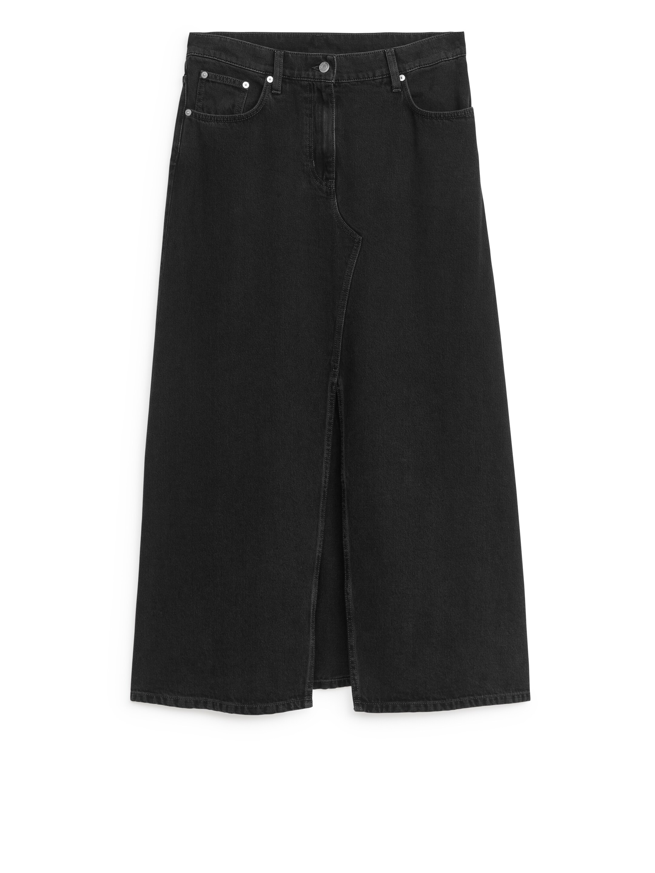 Maxi Denim Skirt - Black - Regular fit - Women - StillMedia/DescriptiveStillLife - 2