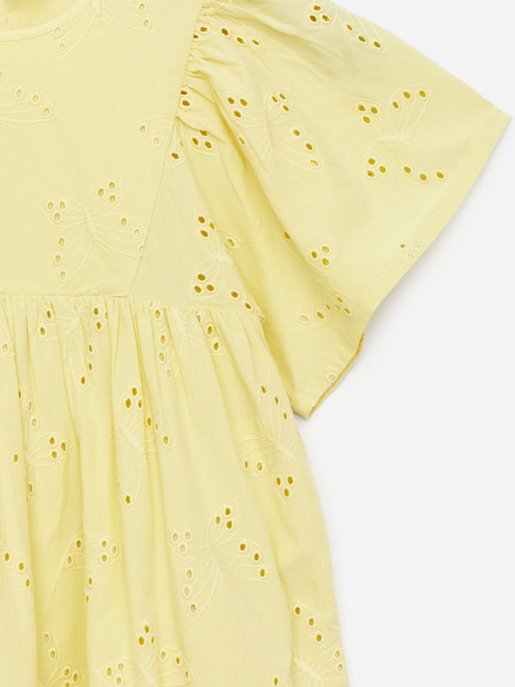 Grotere afbeelding bekijken: Jurk met broderie anglaise - Geel - KINDEREN | H&M BE 3