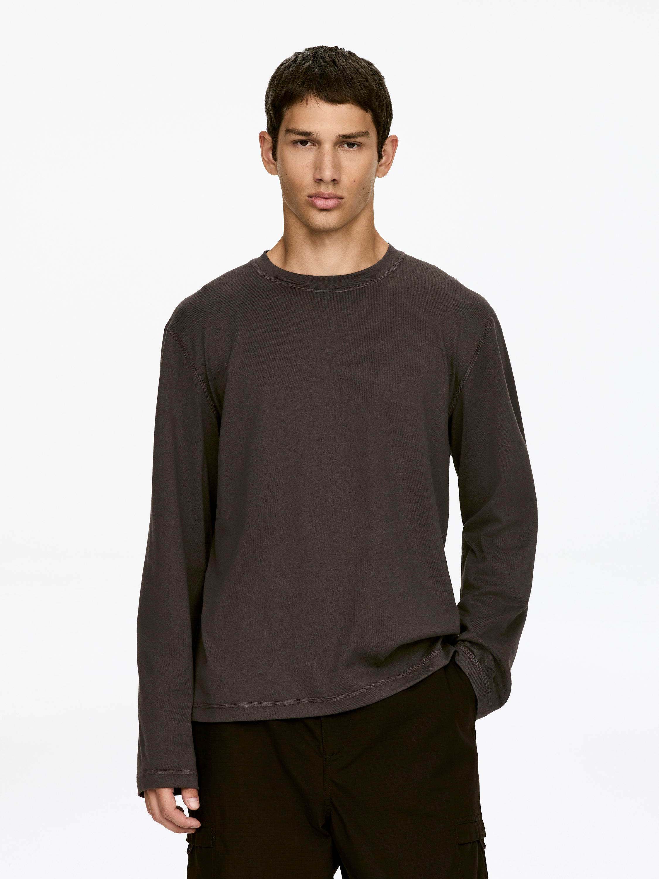 Long-Sleeve T-Shirt-#484240-16501