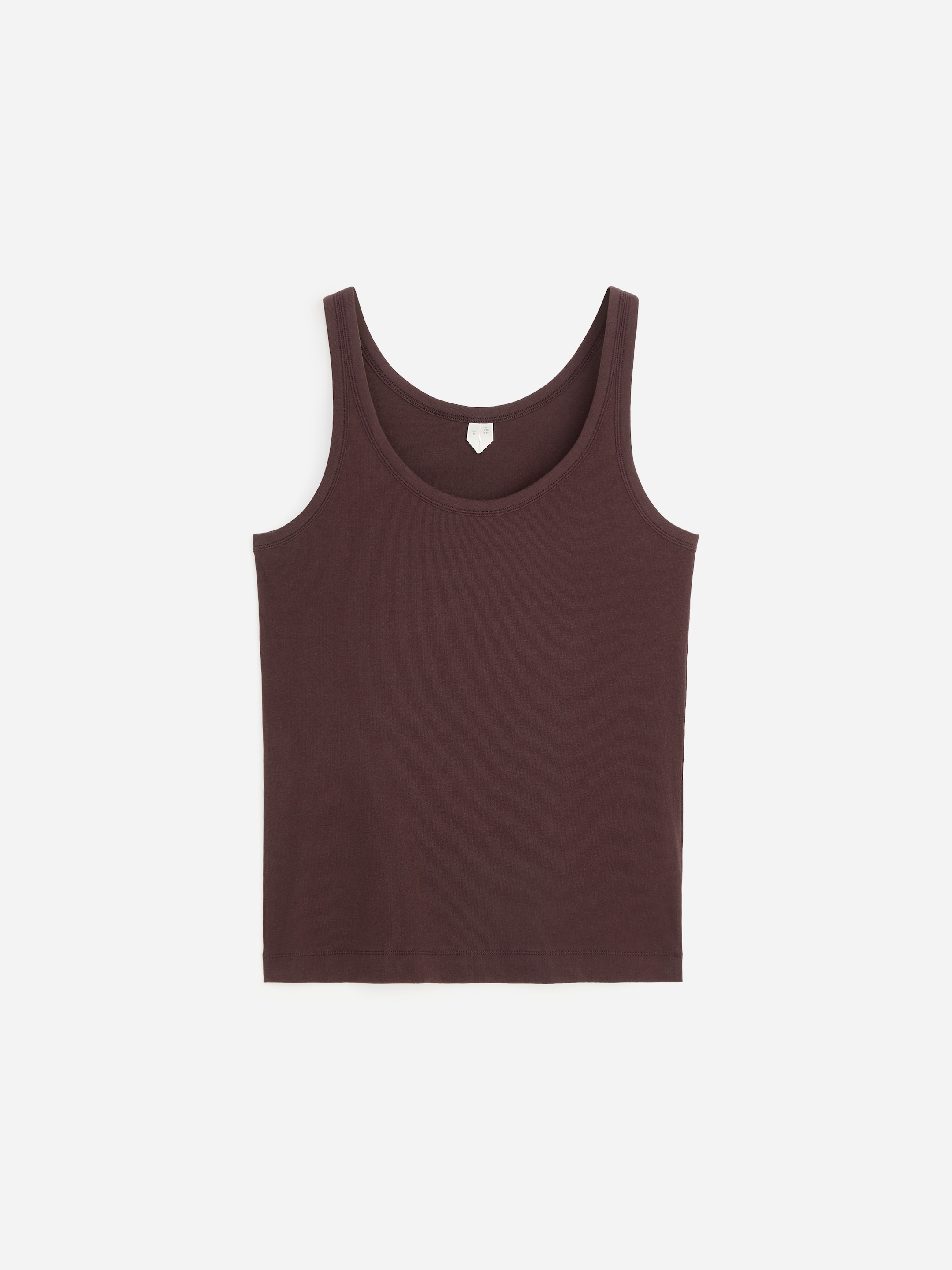 Scoop-Neck Tank Top-#3C2A2B-19363