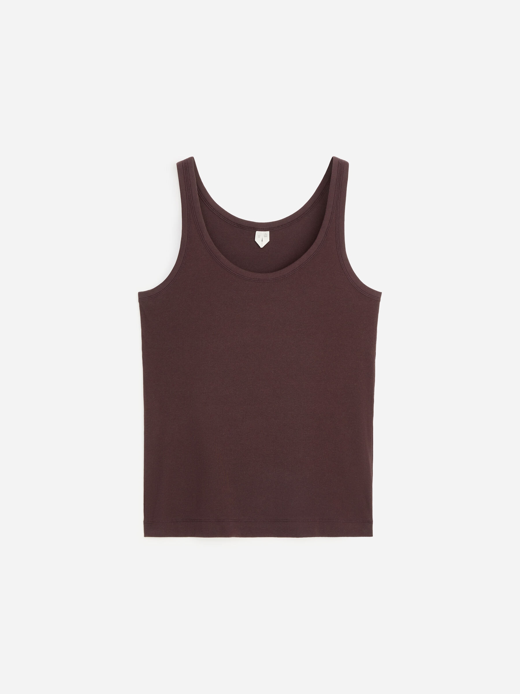 Scoop-Neck Tank Top-#3C2A2B-19363