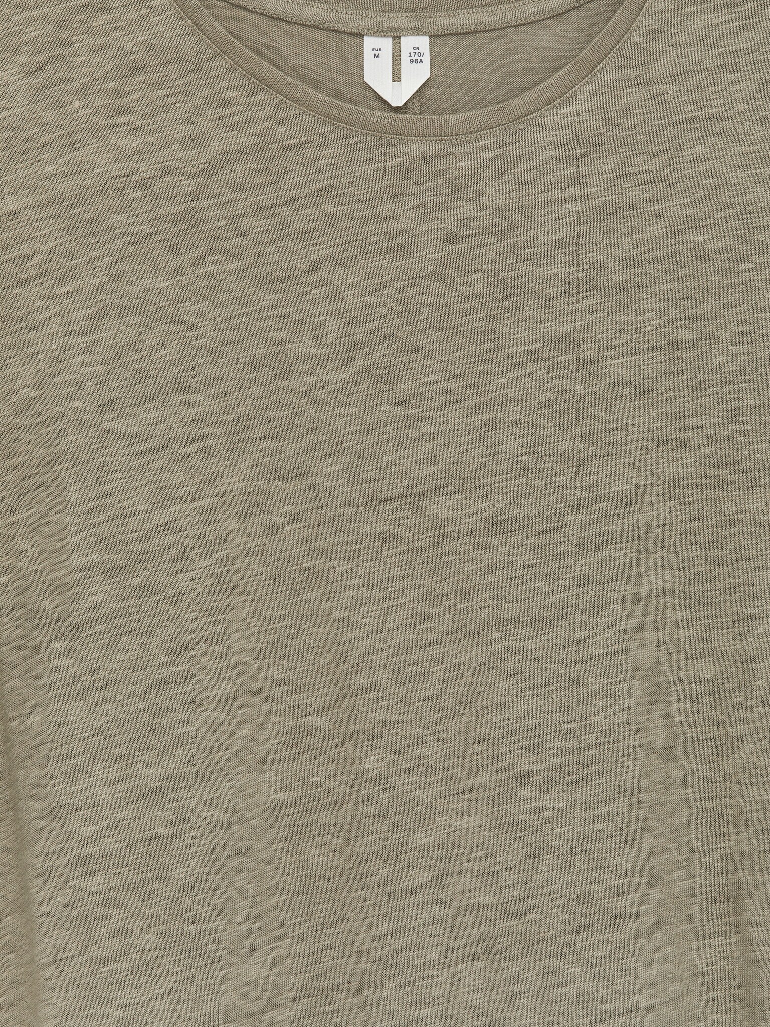 T-shirt en jersey de lin - Vert kaki/Mauve - 2