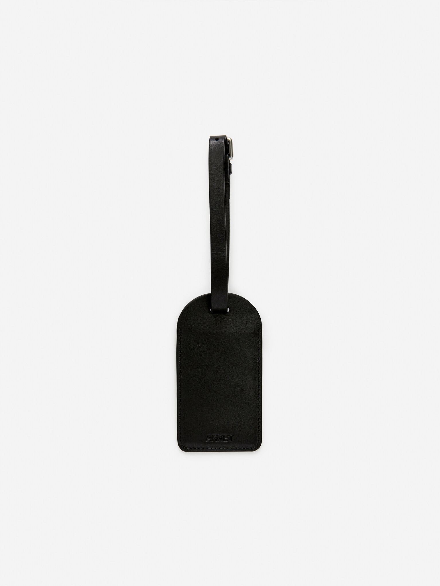 Leather Luggage Tag - Black
