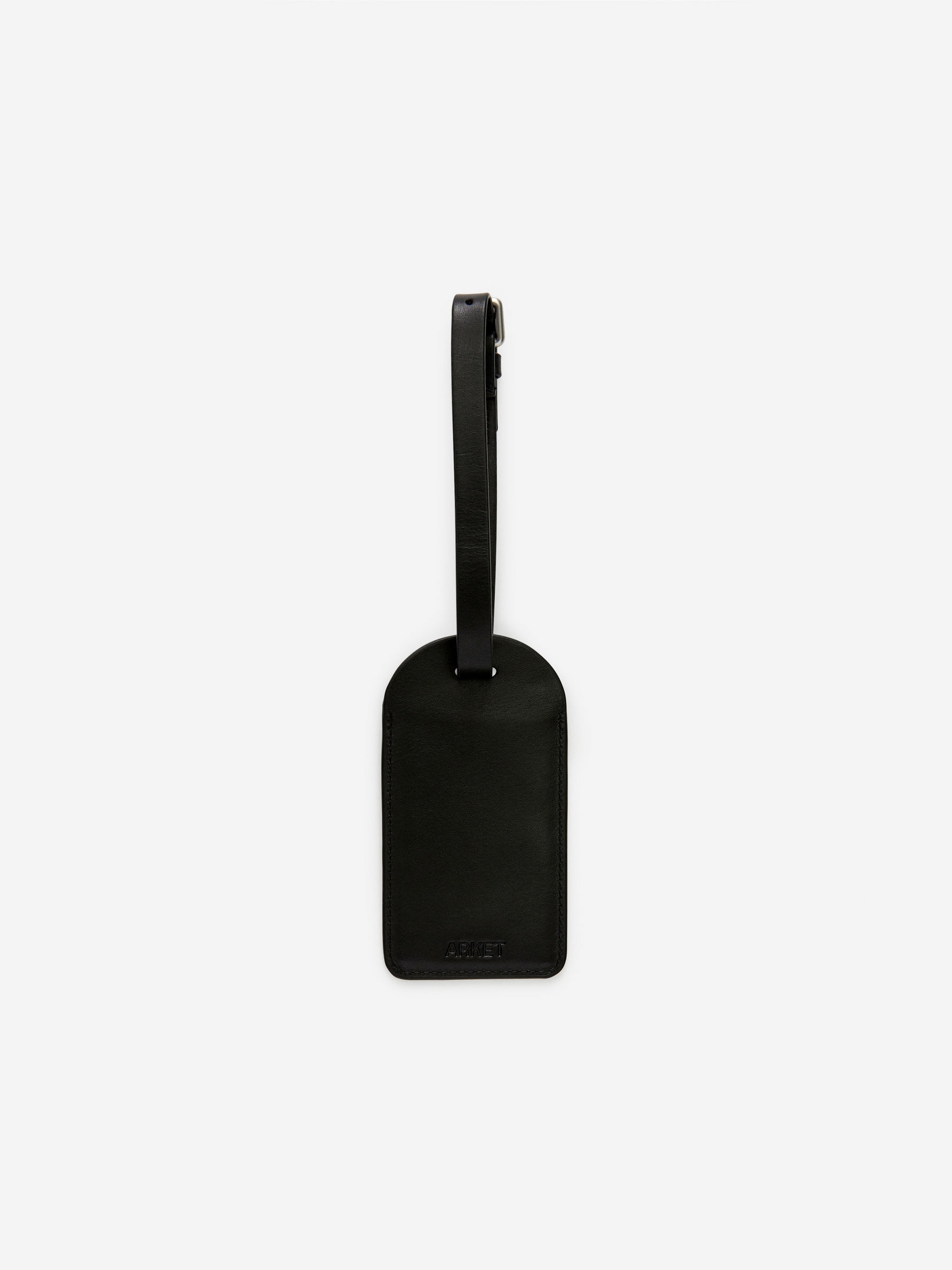 Leather Luggage Tag-Black-13843