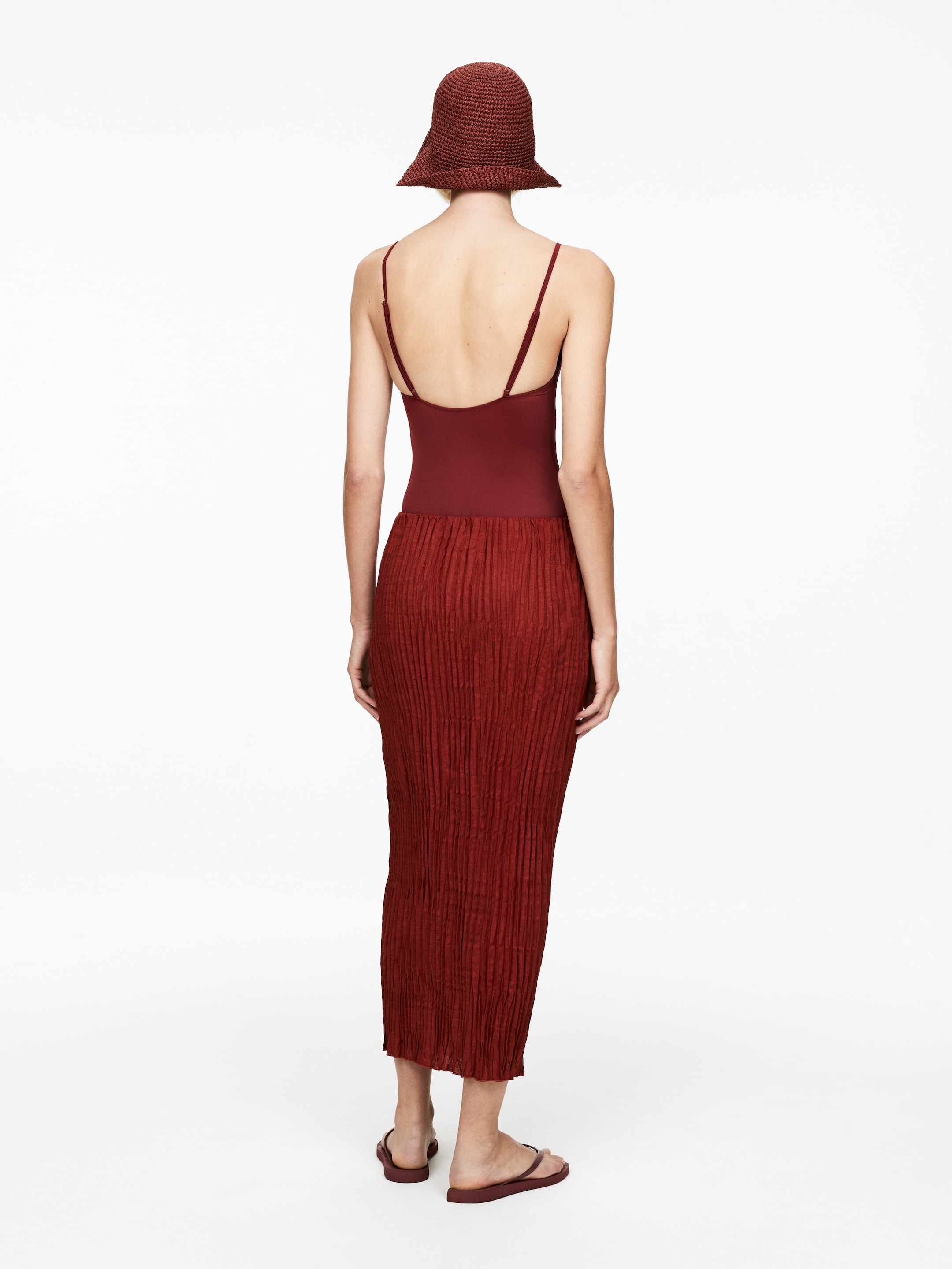 Größeres Bild anzeigen: Gecrinkelter Rock - Rostrot - Ladies | H&M AT 2