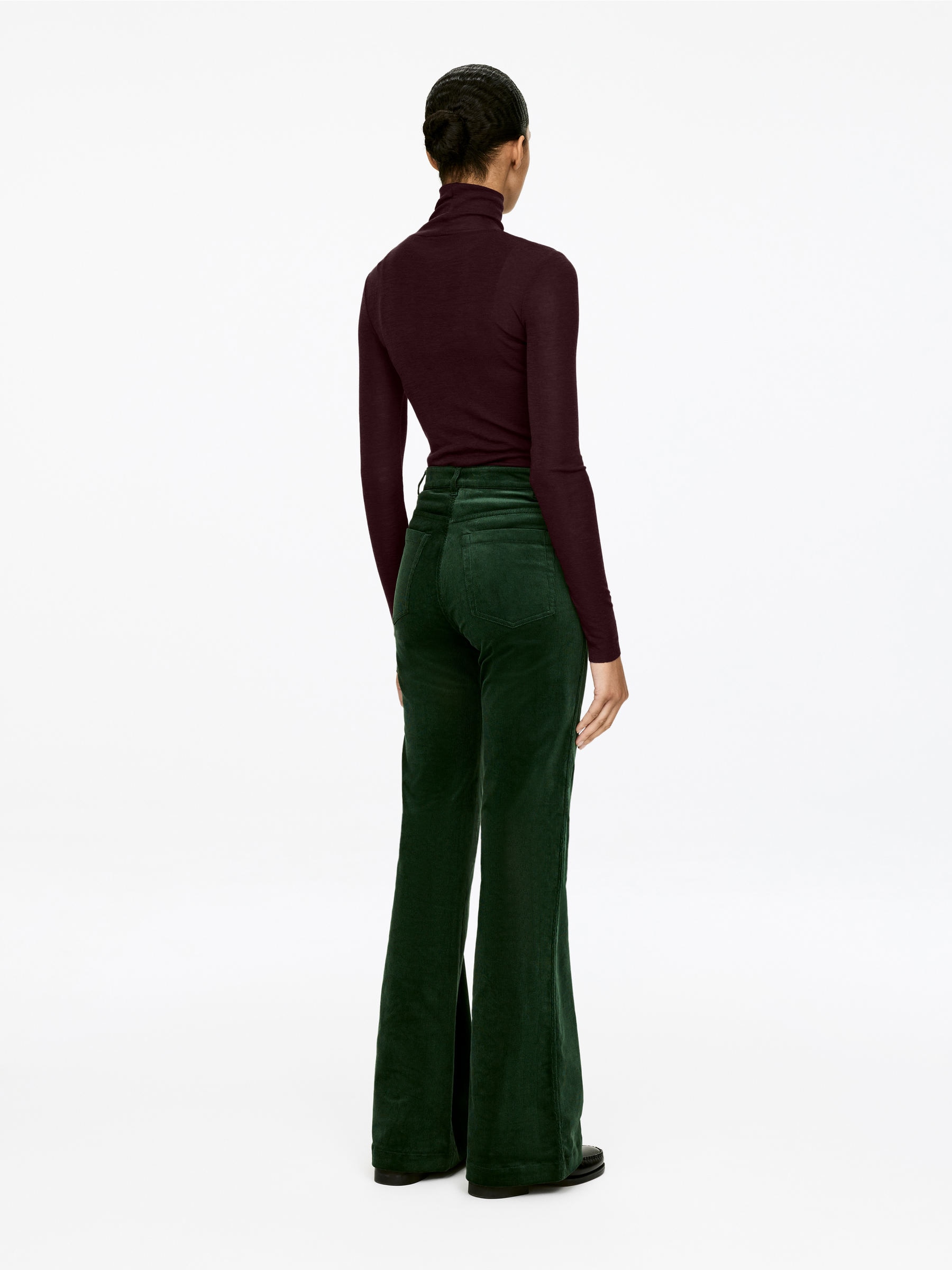 Roll-Neck Wool Top - Burgundy - Slim fit - Women - StillMedia/Lookbook - 3