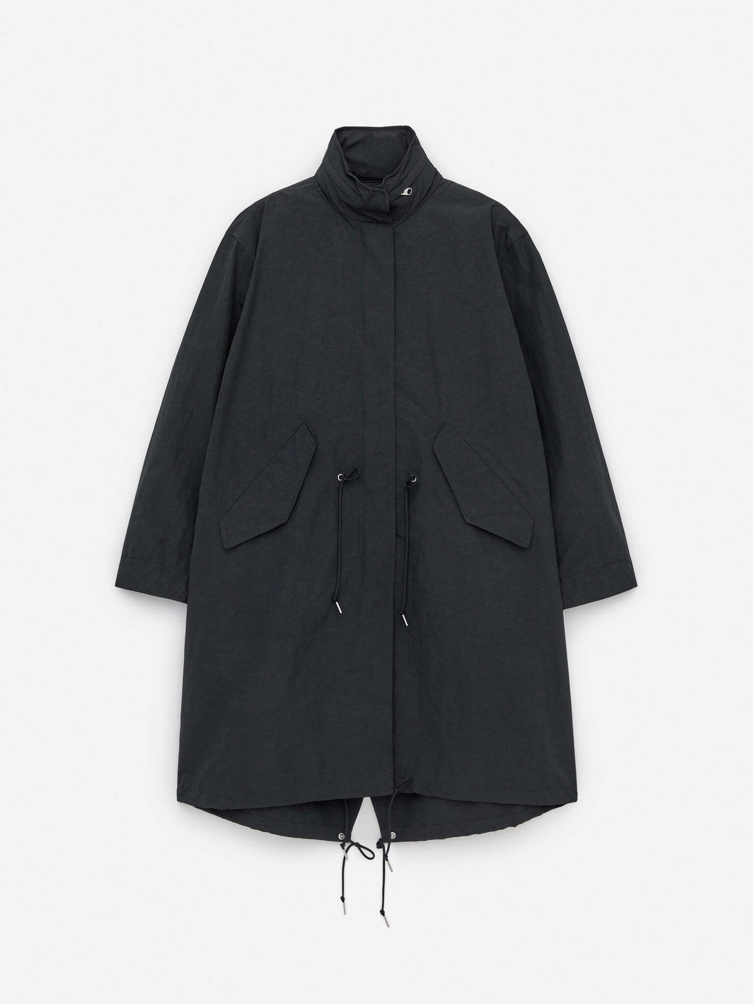 Nylon Fishtail Parka - Dark Grey