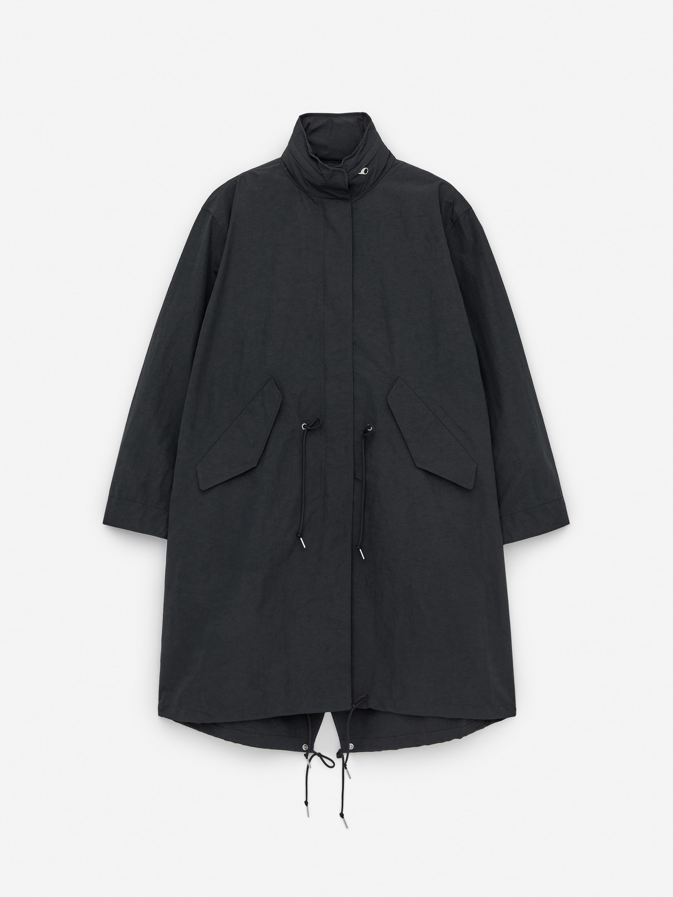 Nylon Fishtail Parka - Dark Grey - Regular fit - Women - StillMedia/DescriptiveStillLife - 3