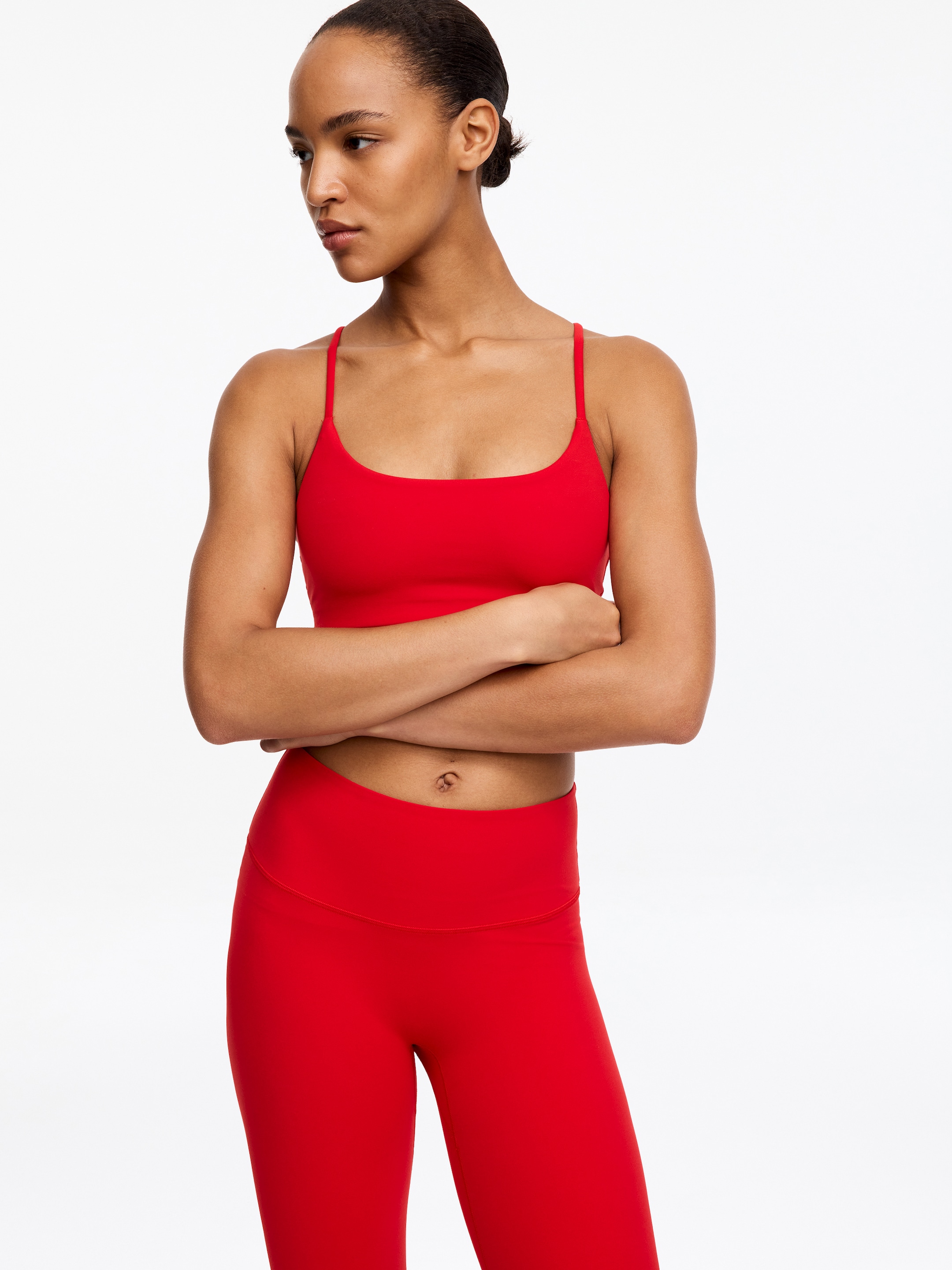 Soft Active Leggings - Red - Slim fit - Women - StillMedia/Lookbook - 3