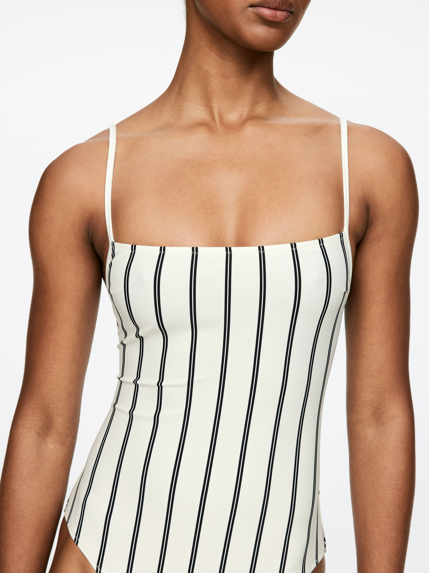 Square-Neck Swimsuit - Off White/Black - Women - StillMedia/Lookbook - 3