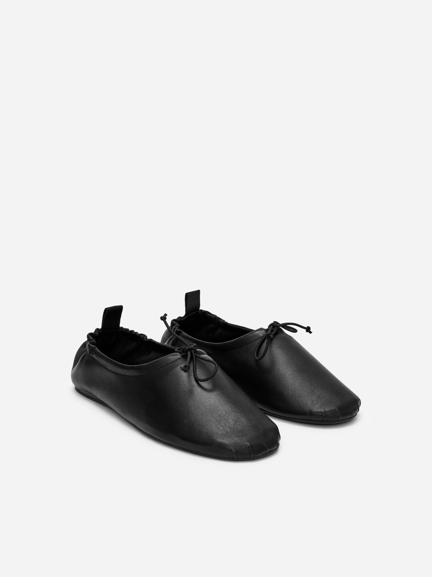 Sporty Leather Ballerinas - Black - Women - StillMedia/DescriptiveStillLife - 5
