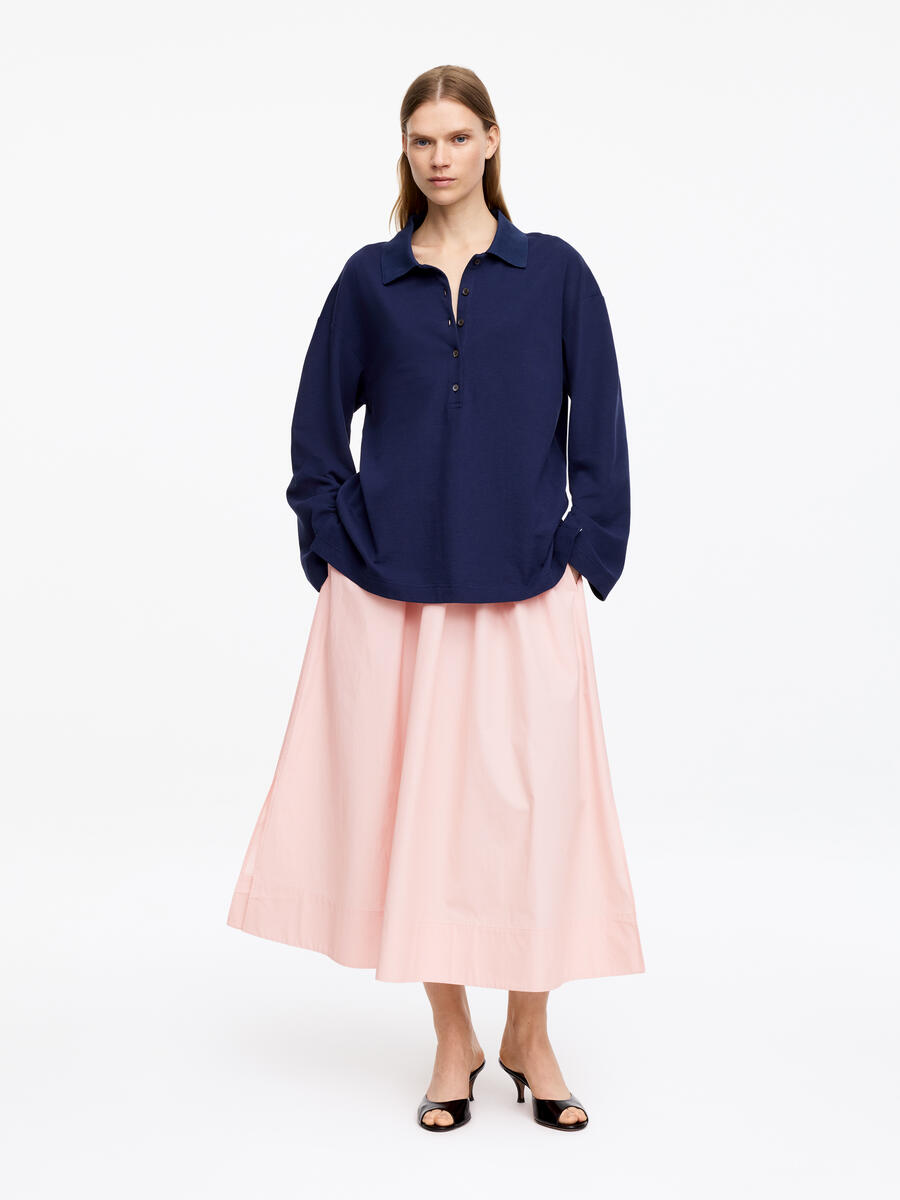 ARKET Women's  Midi Cotton Skirt Pink,  size 38