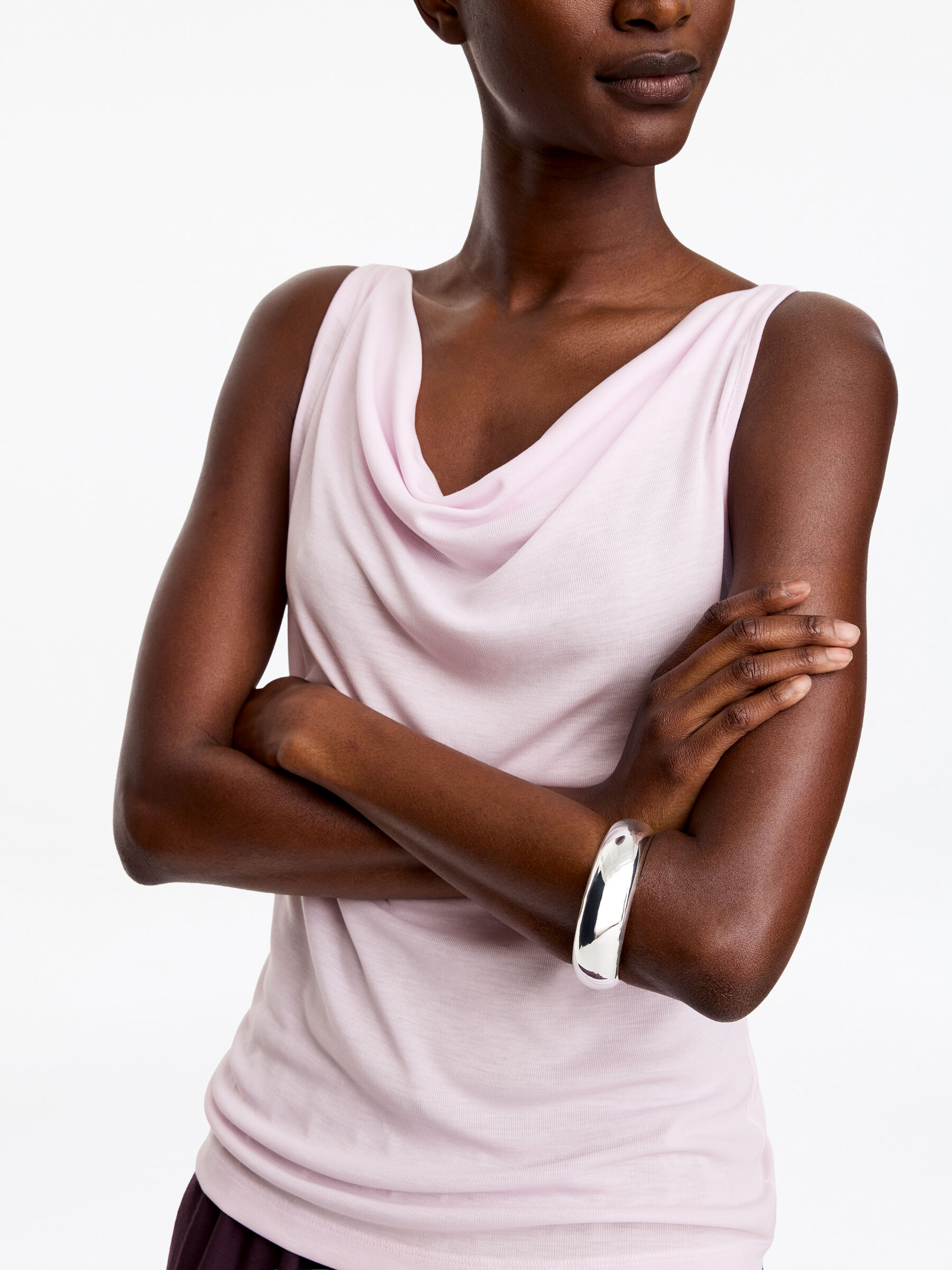 Draped Tank Top - Pink - Regular fit - Women - StillMedia/Lookbook - 5