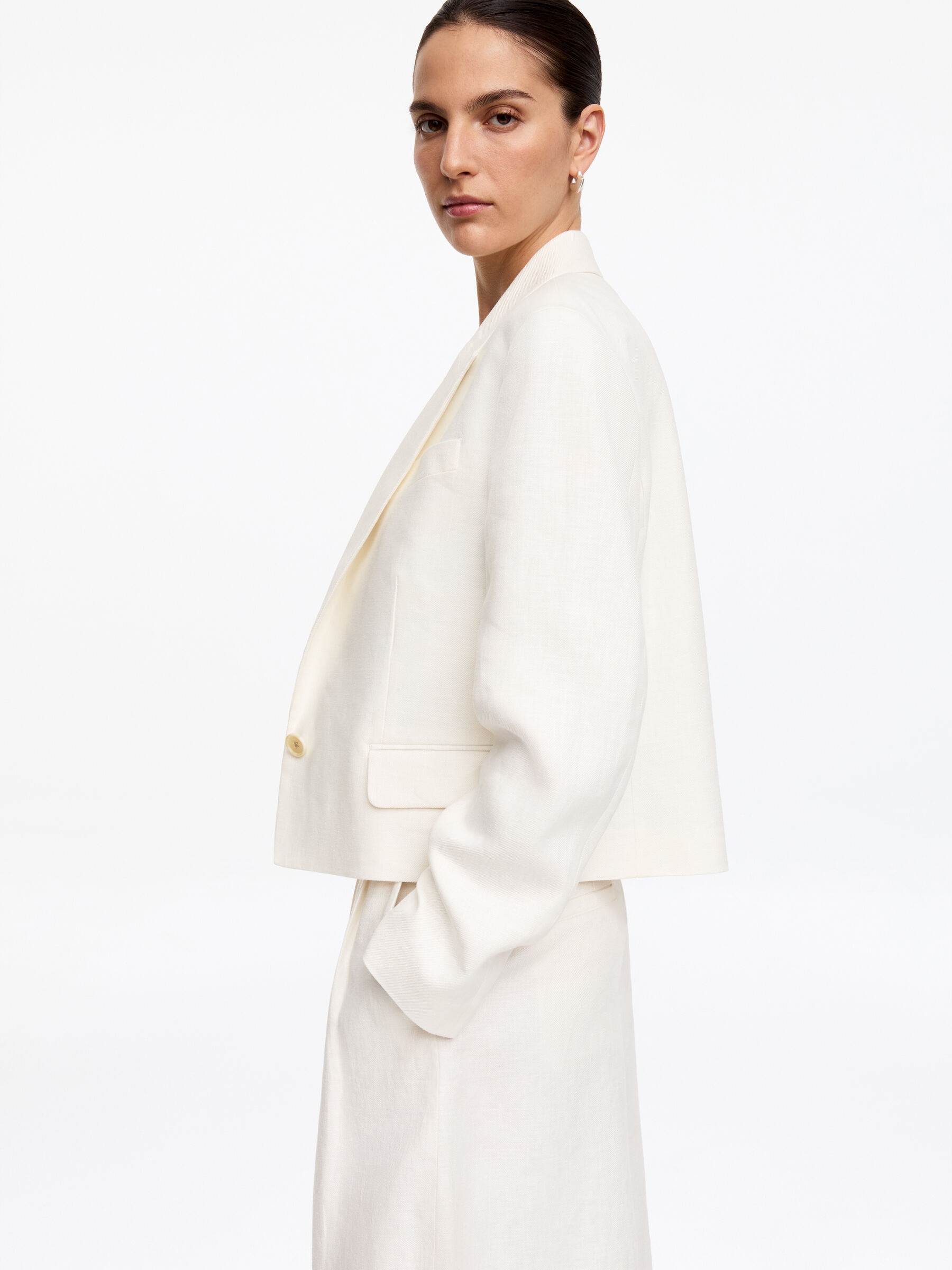 Blazer en lin - Blanc - Regular fit - Femme - StillMedia/Lookbook - 2