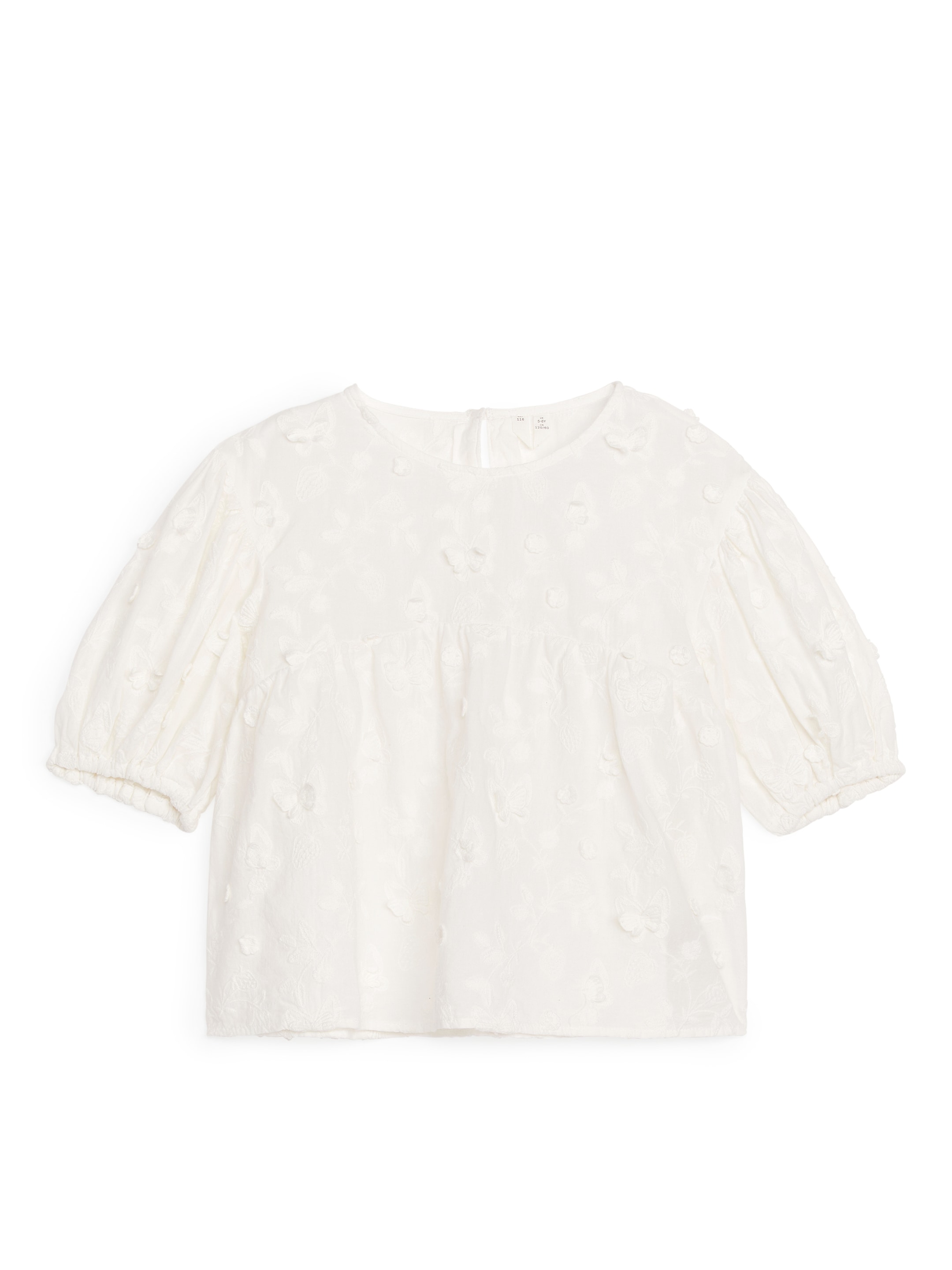 View larger image: Embroidered Blouse - White - Kids | H&M GB 1