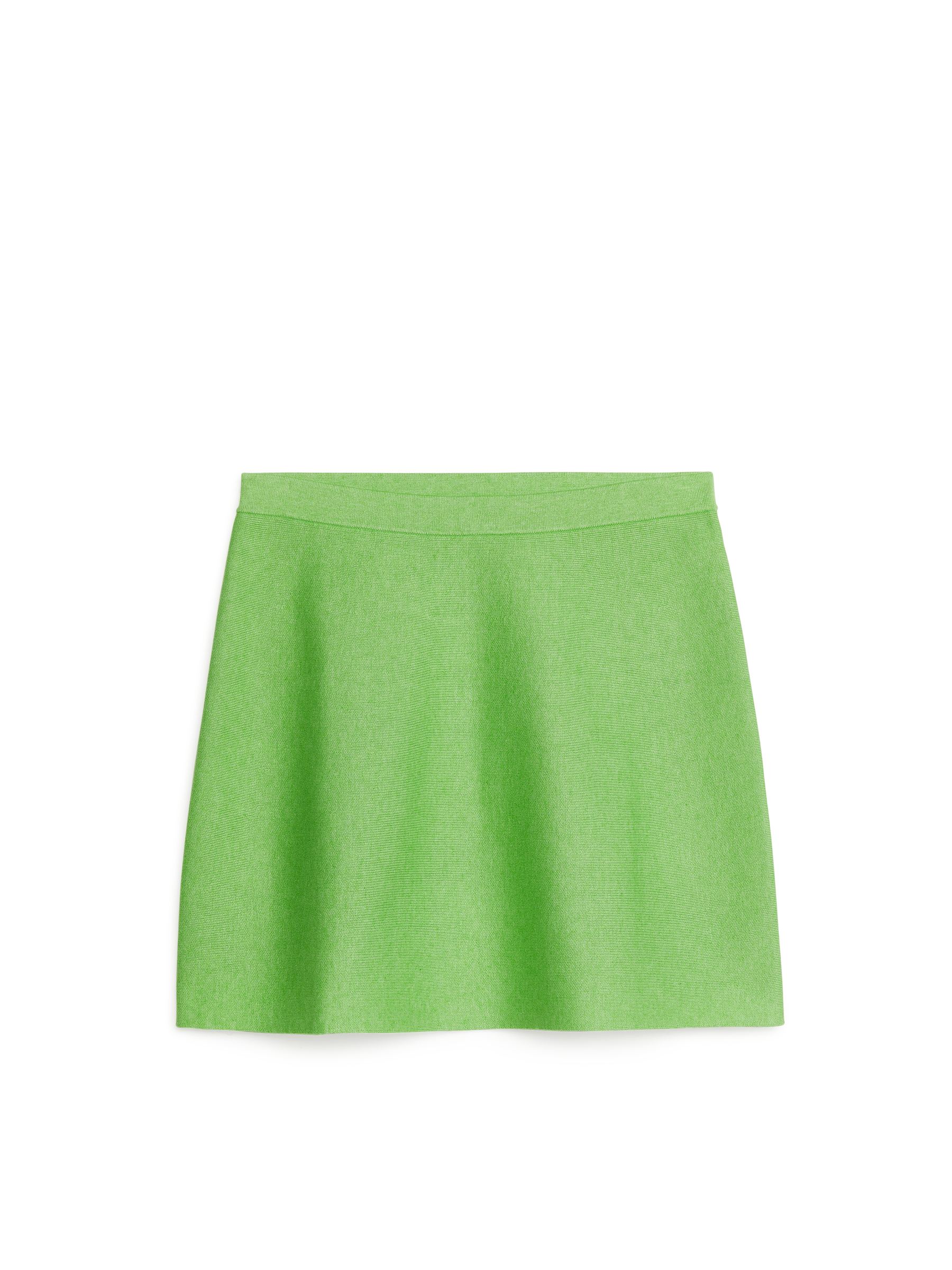 Double-Knit Mini Skirt - Green - Women - StillMedia/DescriptiveStillLife - 1