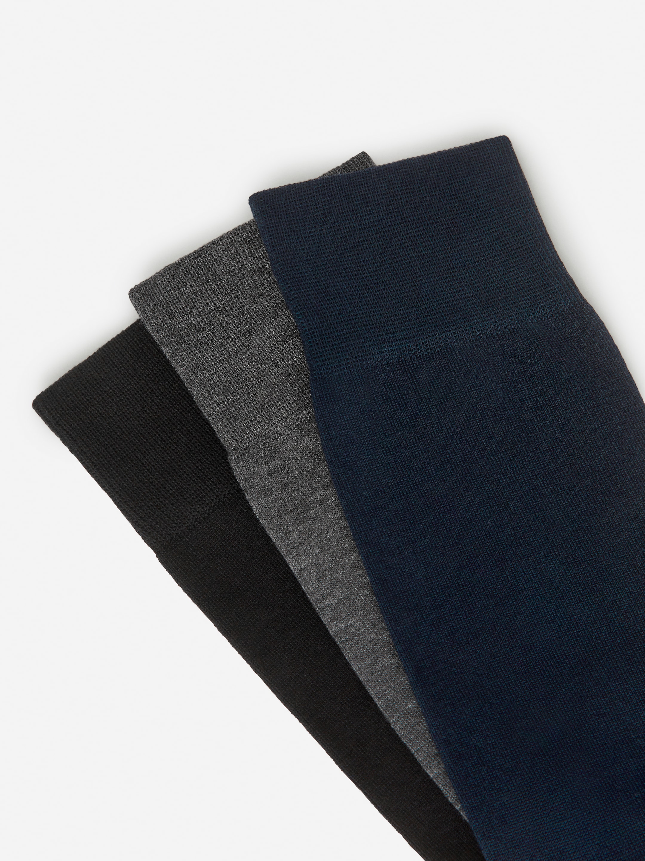 Plain Socks Set of 3 - Black/Dk Grey/Dk Blue - Men - StillMedia/DescriptiveDetail - 1