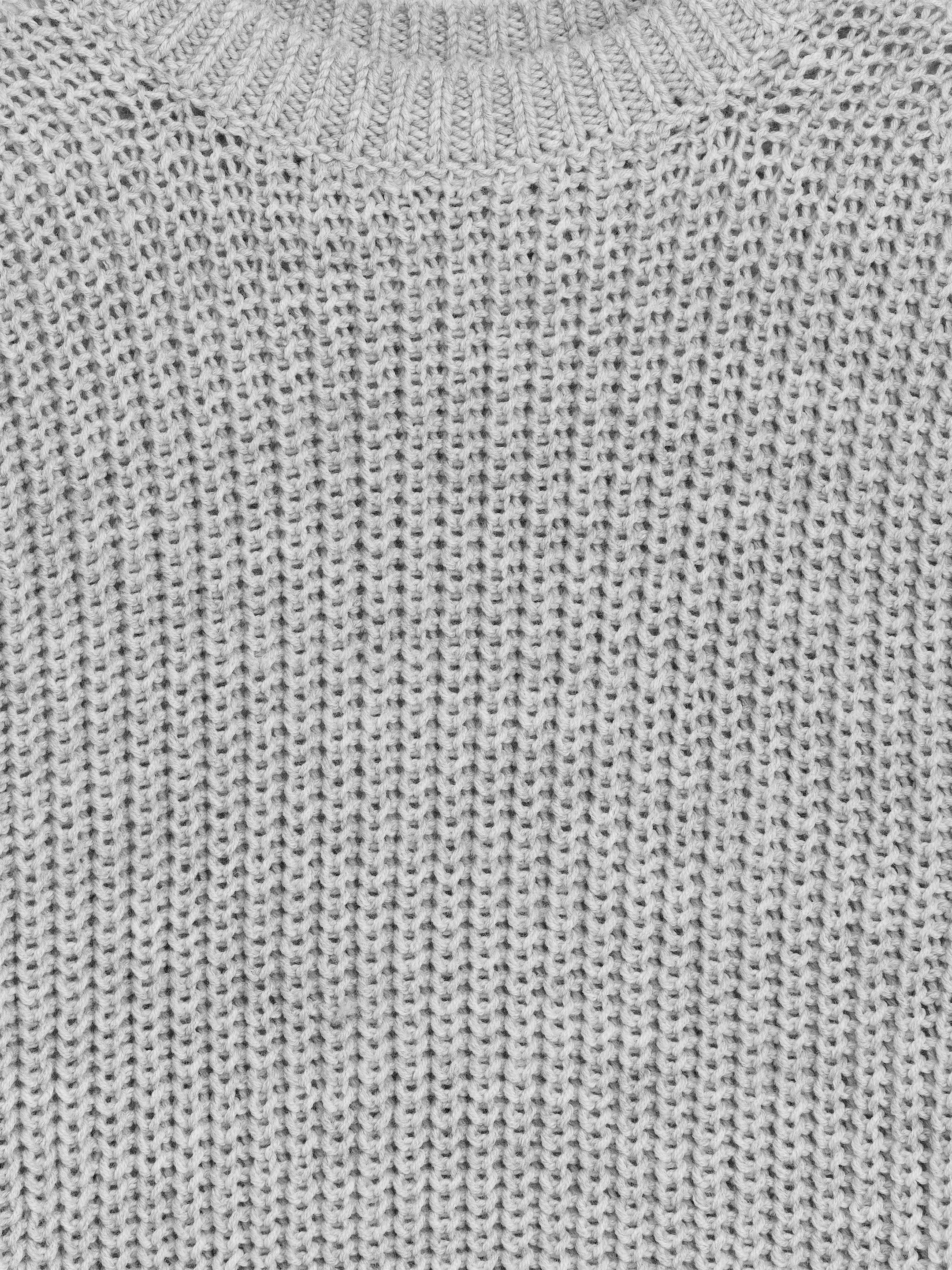 Fiskartröja med rund hals - Gråmelerad - Regular fit - Children - StillMedia/DescriptiveDetail - 1