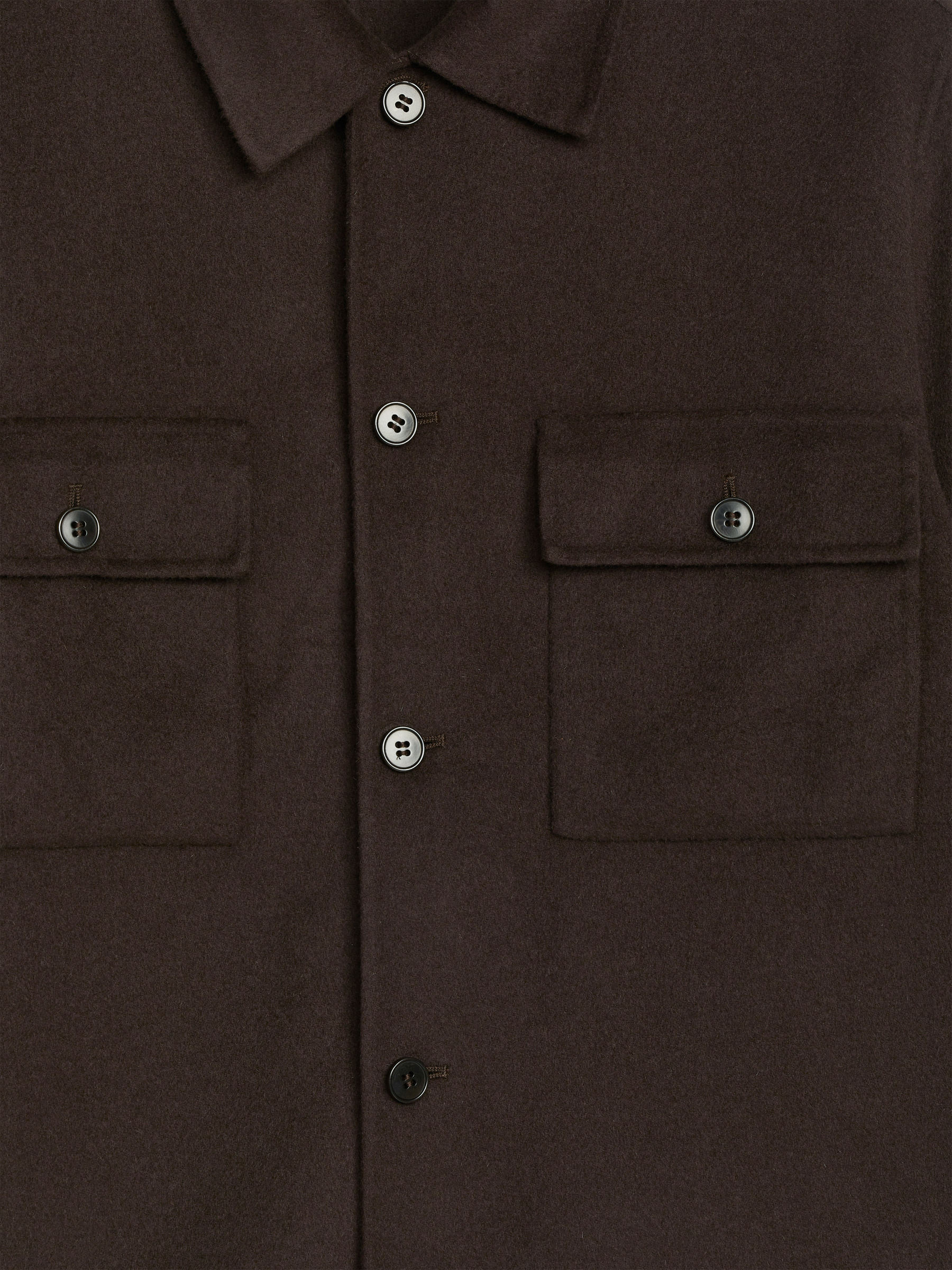 Doublé Wool Blend Shirt - Brown - Regular fit - Men - StillMedia/DescriptiveDetail - 2