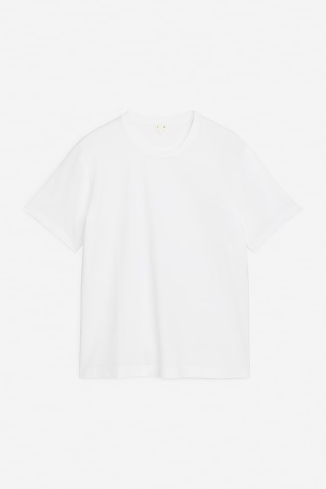 Camiseta relaxed fit de 220 GSM - Blanco/Azul oscuro/Blanco roto/Gris claro jaspeado/Rosa/Amarillo/Topo/Negro/Verde oscuro - 1
