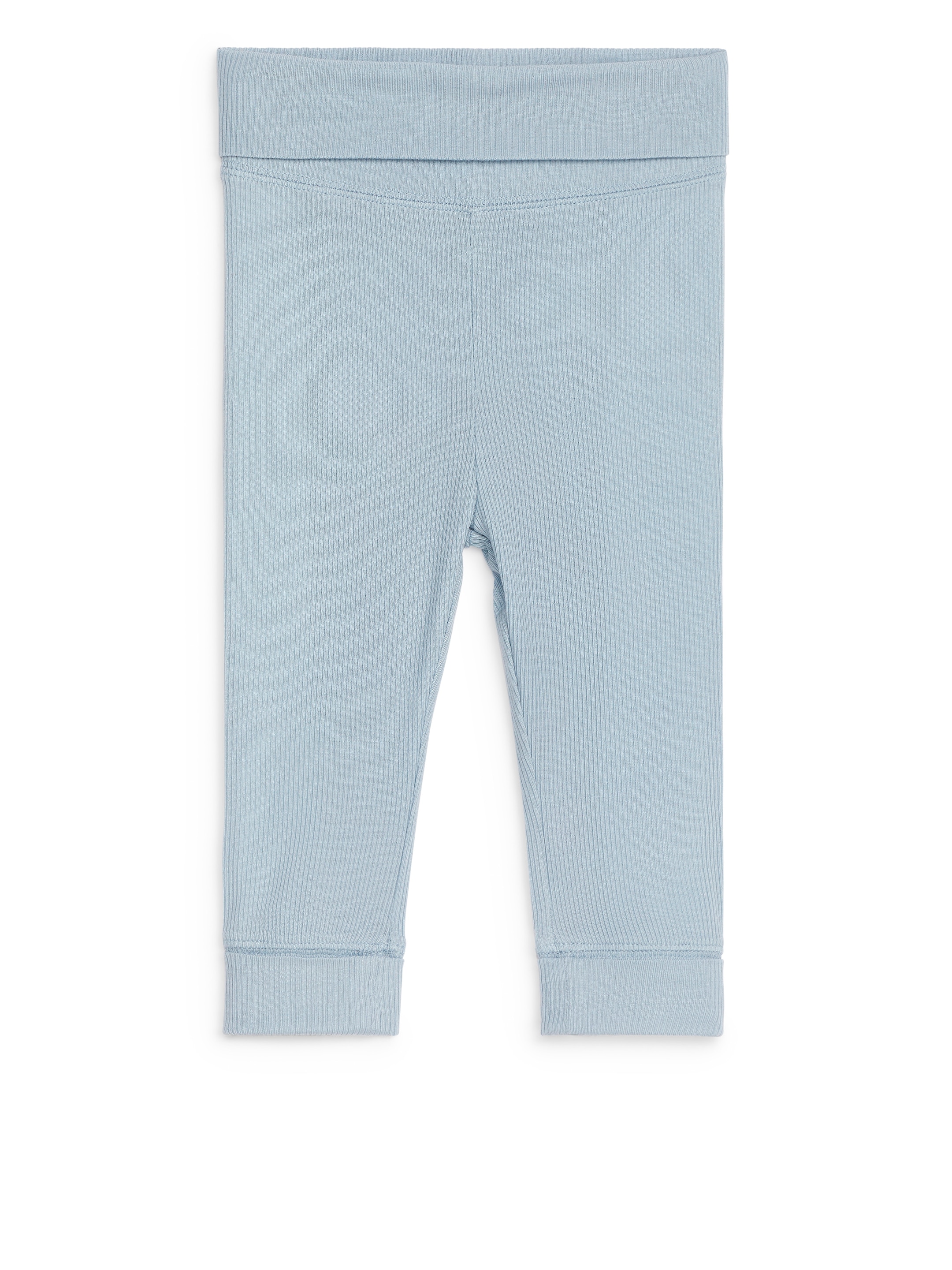 Grösseres Bild ansehen: Breit gerippte Leggings für Neugeborene - Taubenblau - KINDER | H&M CH 1