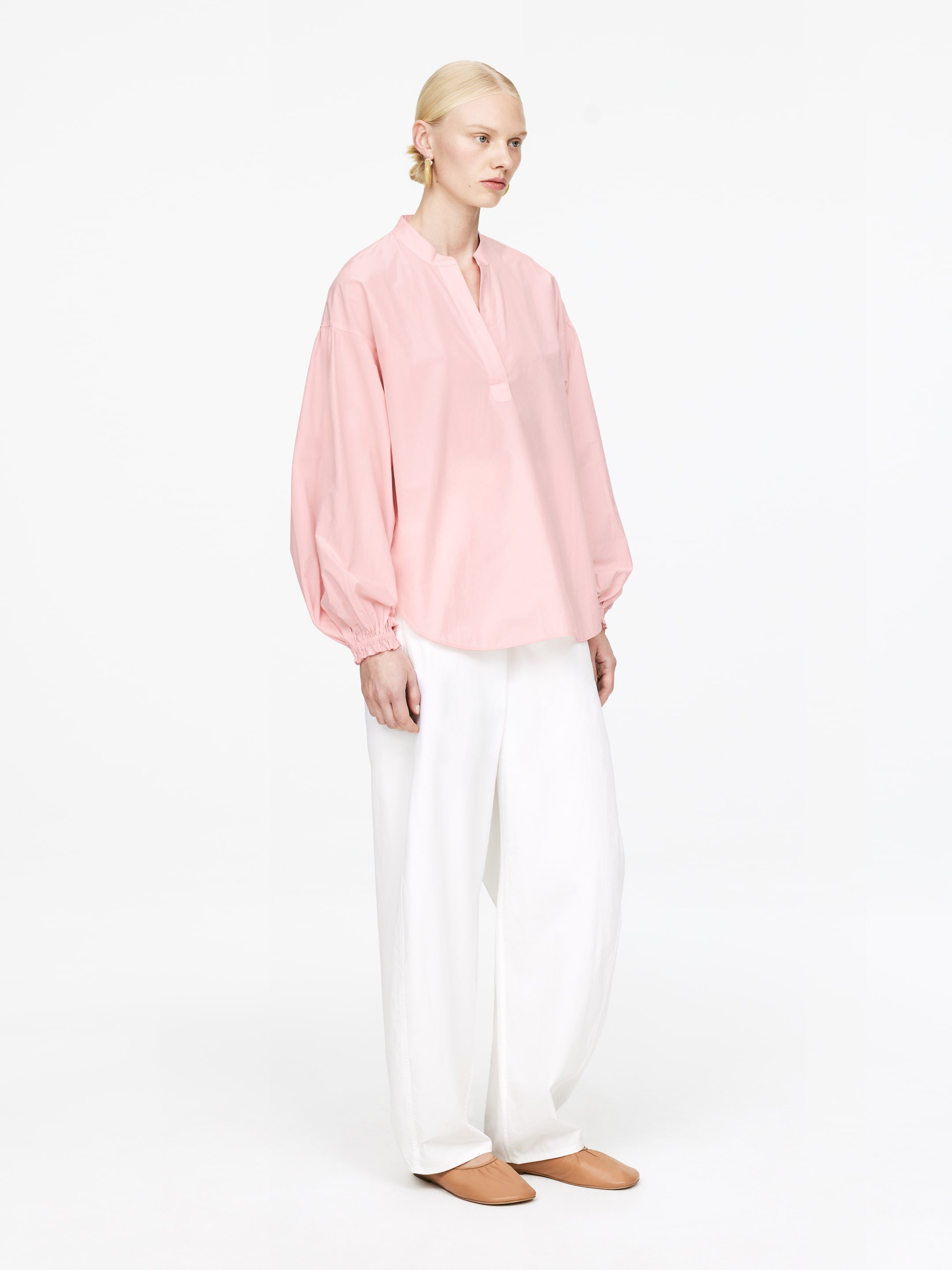 Ver imagen más grande: Blusa con mangas abullonadas - Rosa - MUJER | H&M ES 4