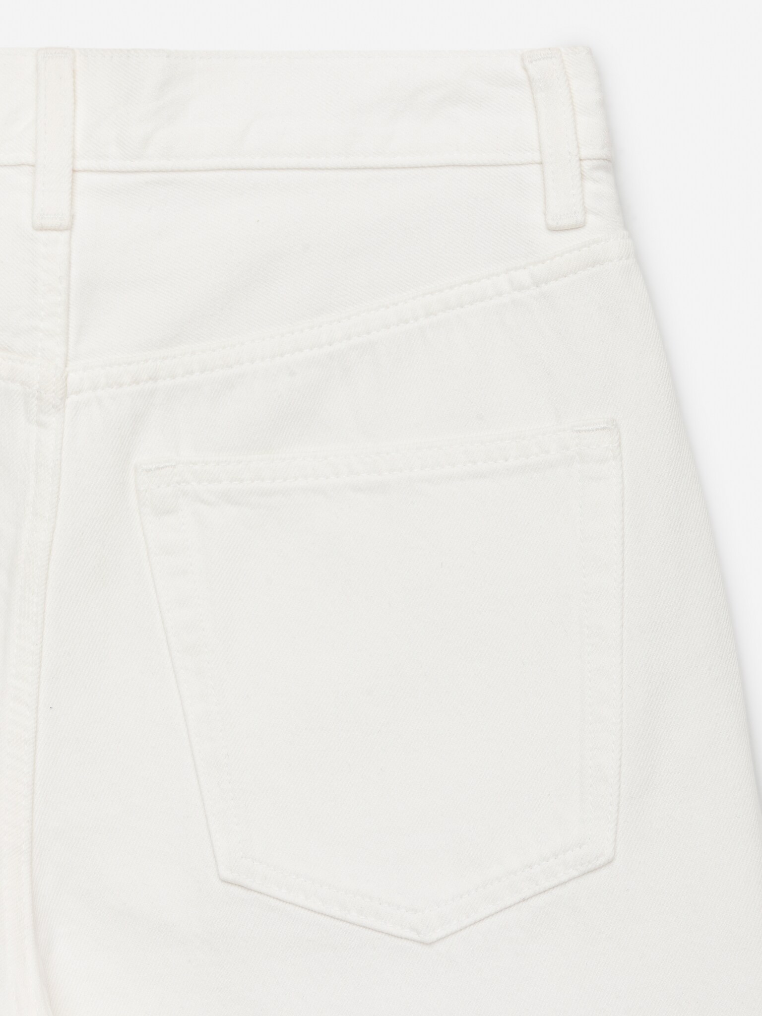 Denim Shorts - White/Black/Washed Blue - 3