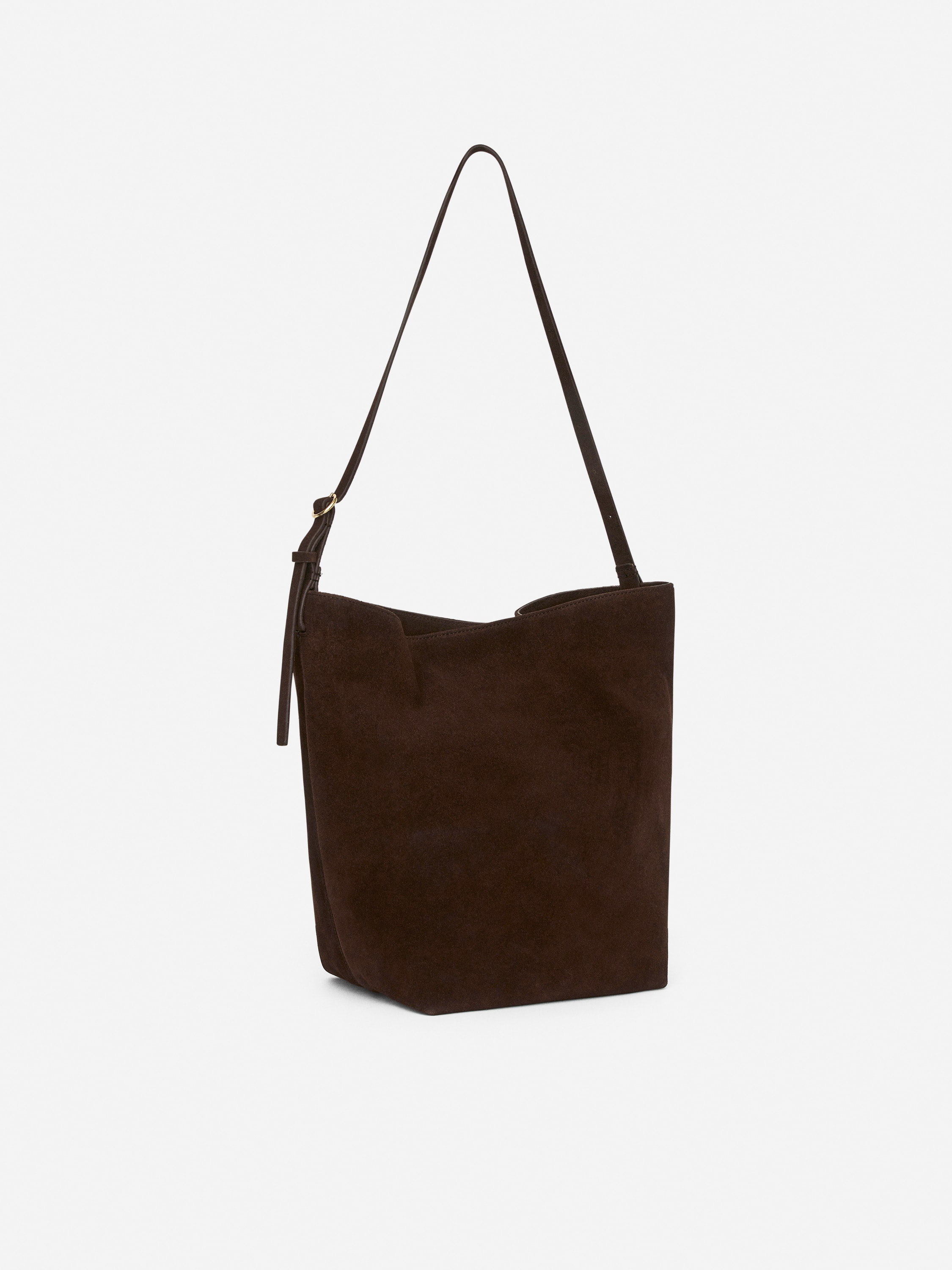 Suede Tote Bag – Dark Brown – ARKET EU