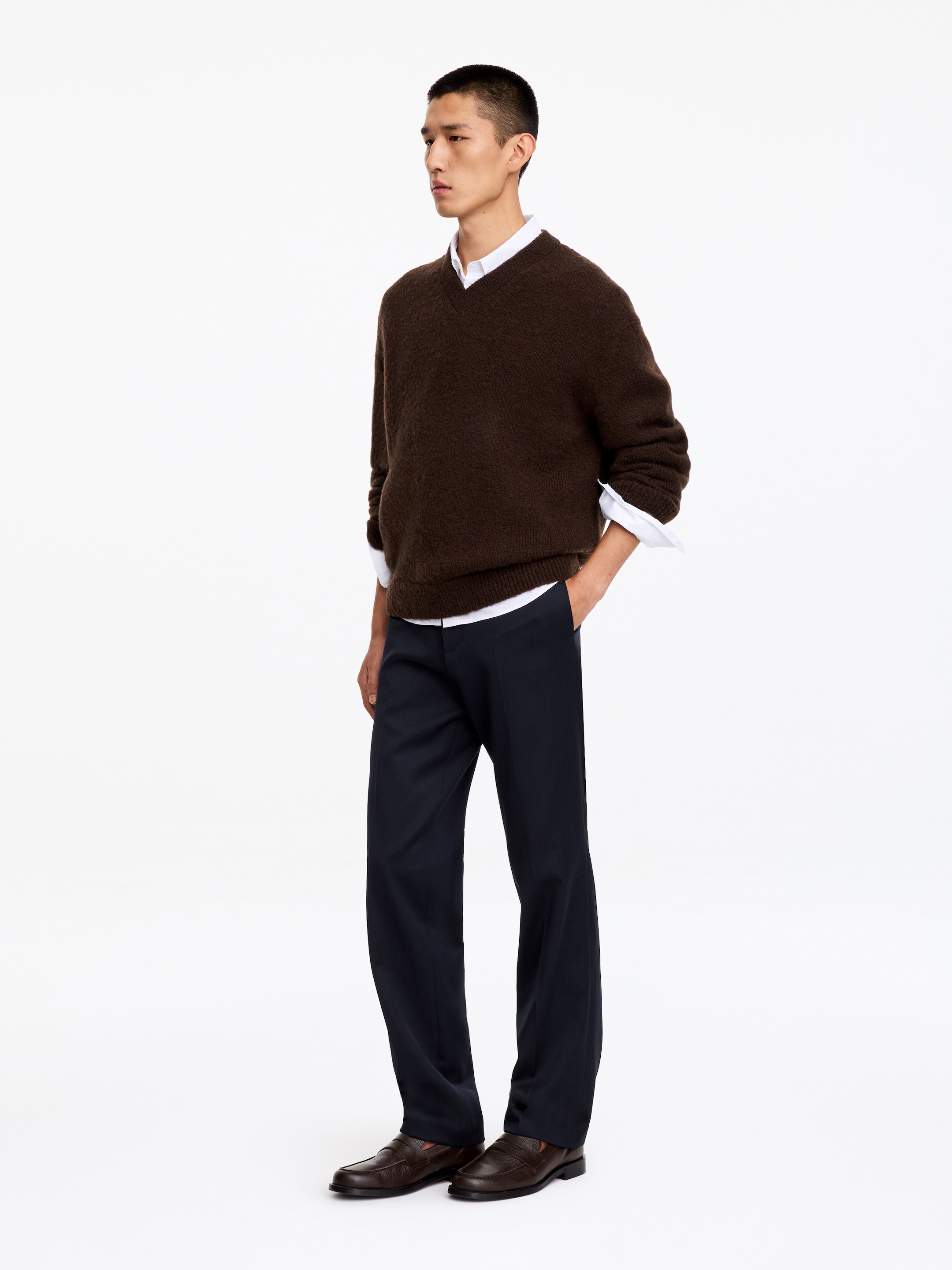 Pantalones de lana-algodón - Azul oscuro - Corte estándar - men - StillMedia/Lookbook - 5