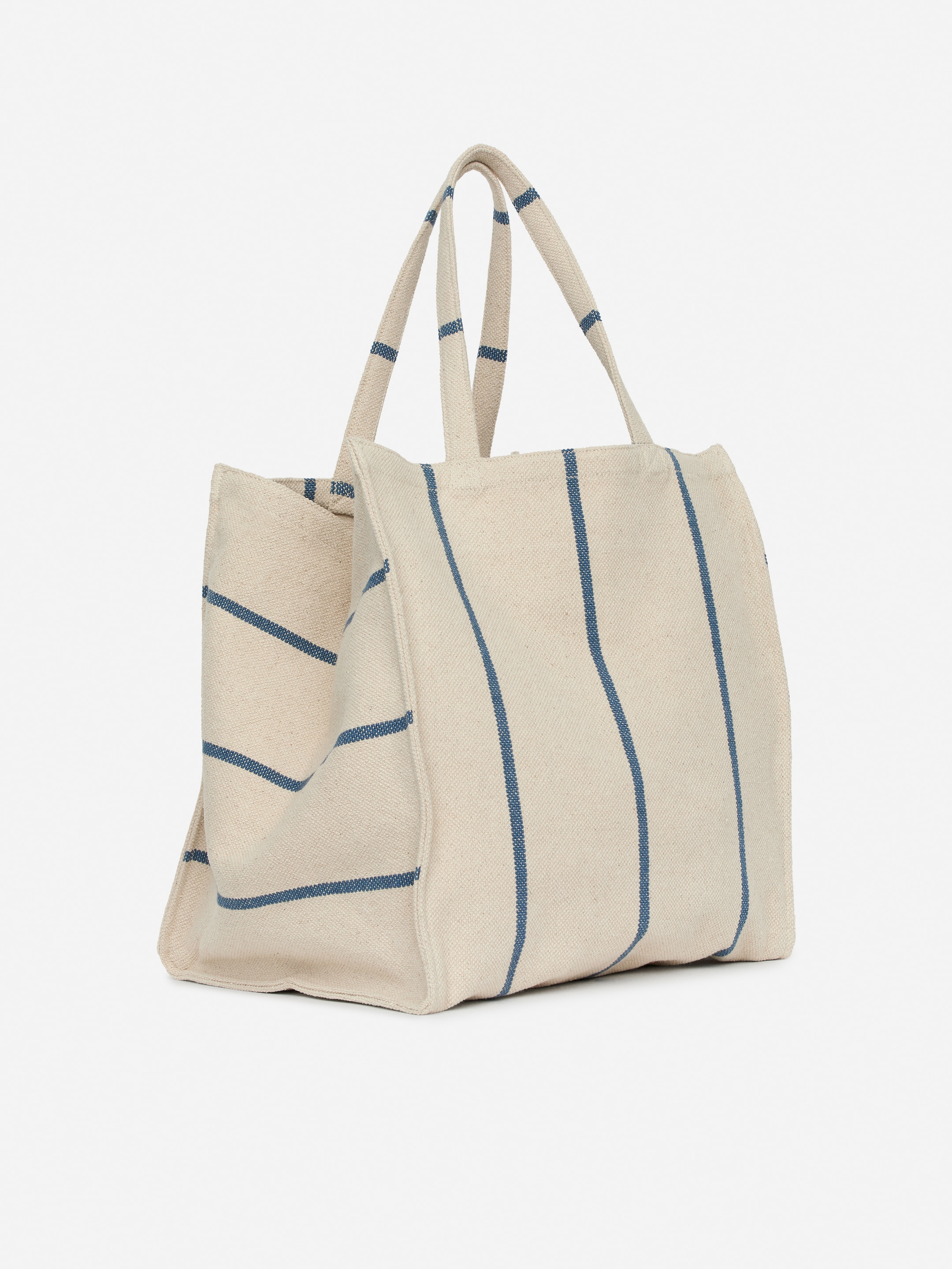 Größeres Bild anzeigen: Tragetasche aus Canvas - Beige/Blau - Home All | H&M AT 2