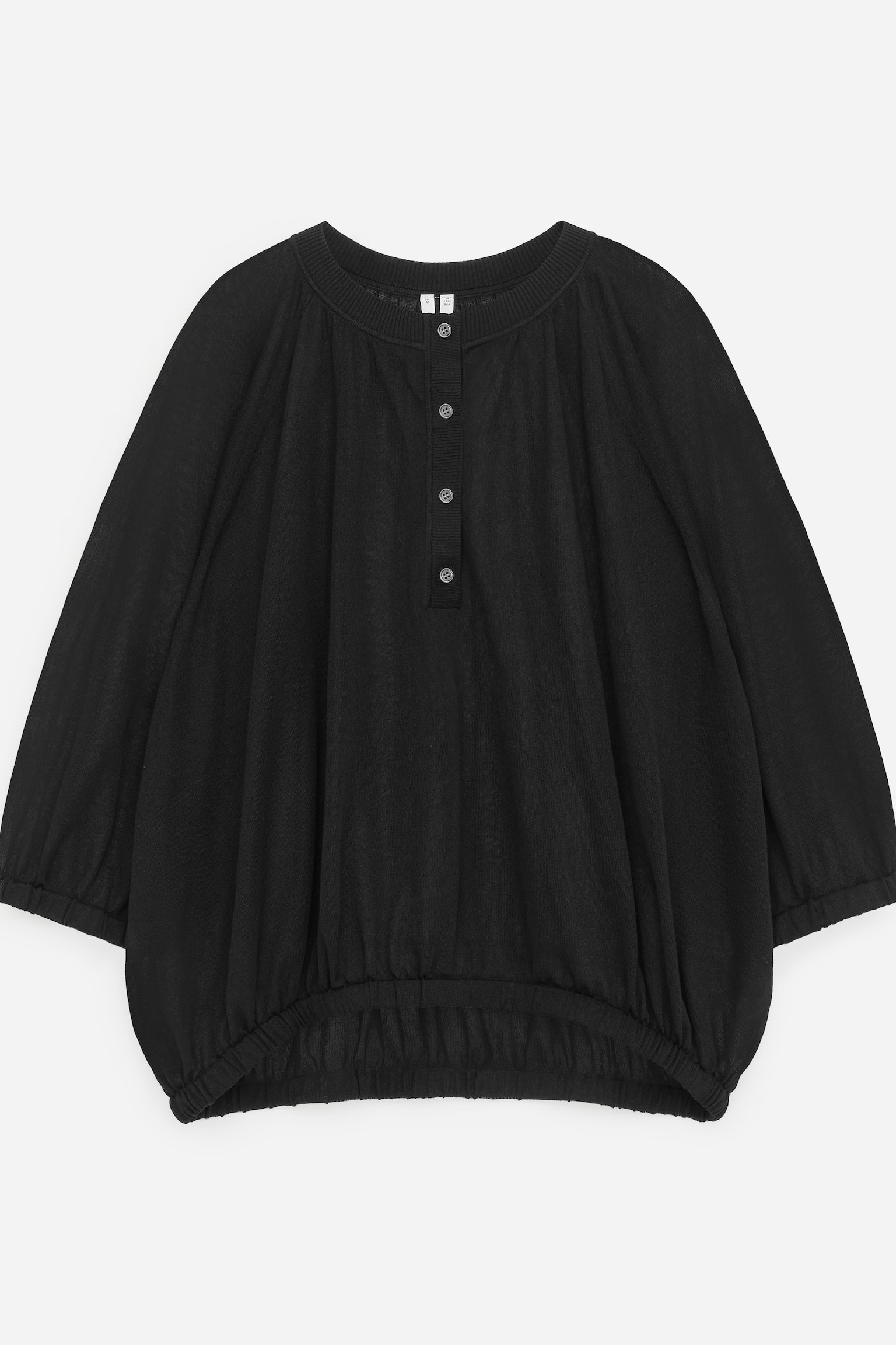 Top Tricot Transparent - Negru - 2