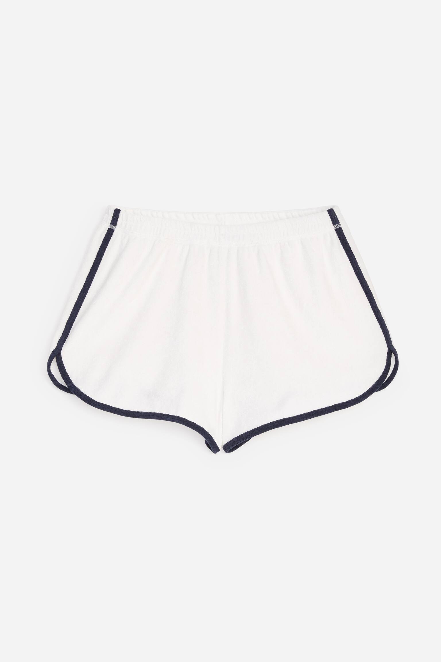 Frotteeshorts - Cremeweiß - 1