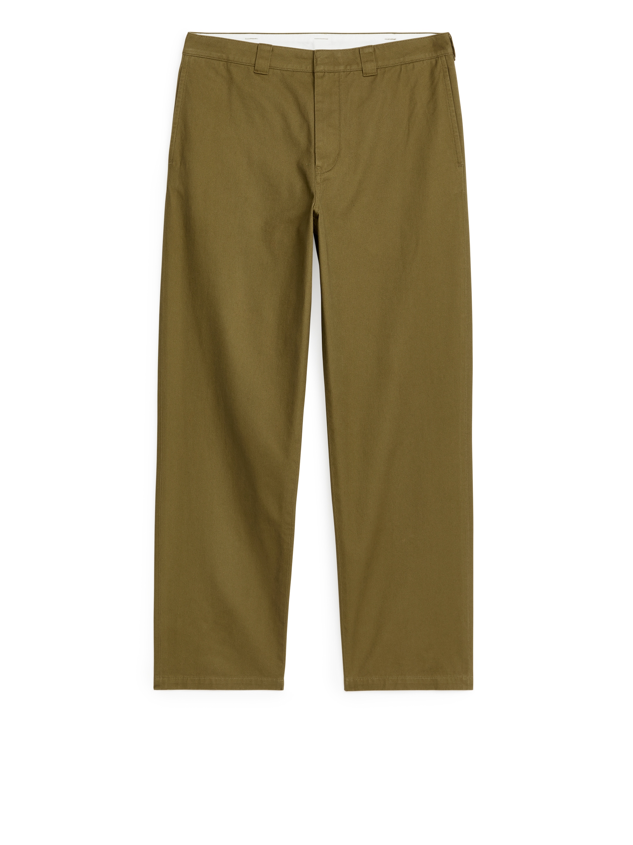 Byxor i bomullstwill - Mörkbeige - Loose fit - Men - StillMedia/DescriptiveStillLife - 1
