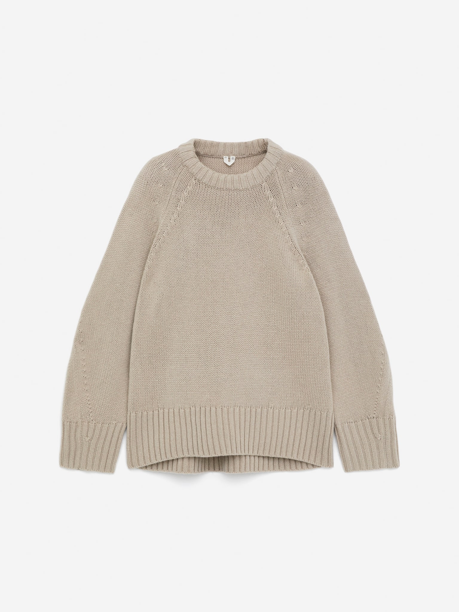 Chunky Pure Cashmere Jumper  ​ - Beige - 2