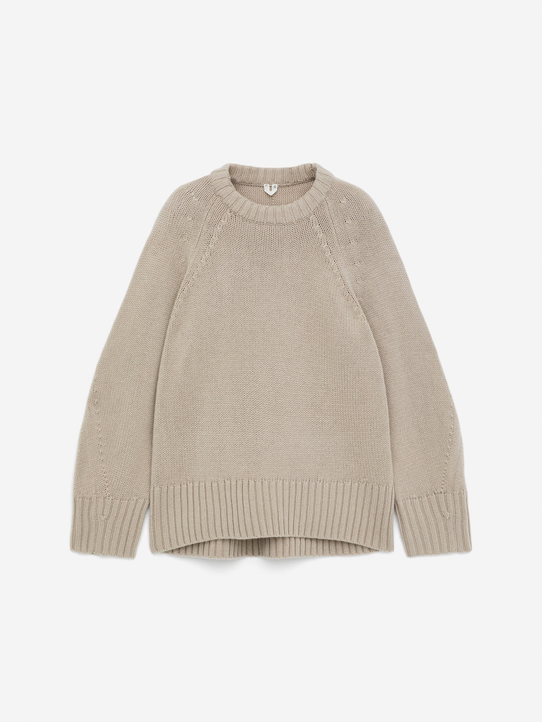 Chunky Pure Cashmere Jumper  ​ - Beige - Oversized - Women - StillMedia/DescriptiveStillLife - 2