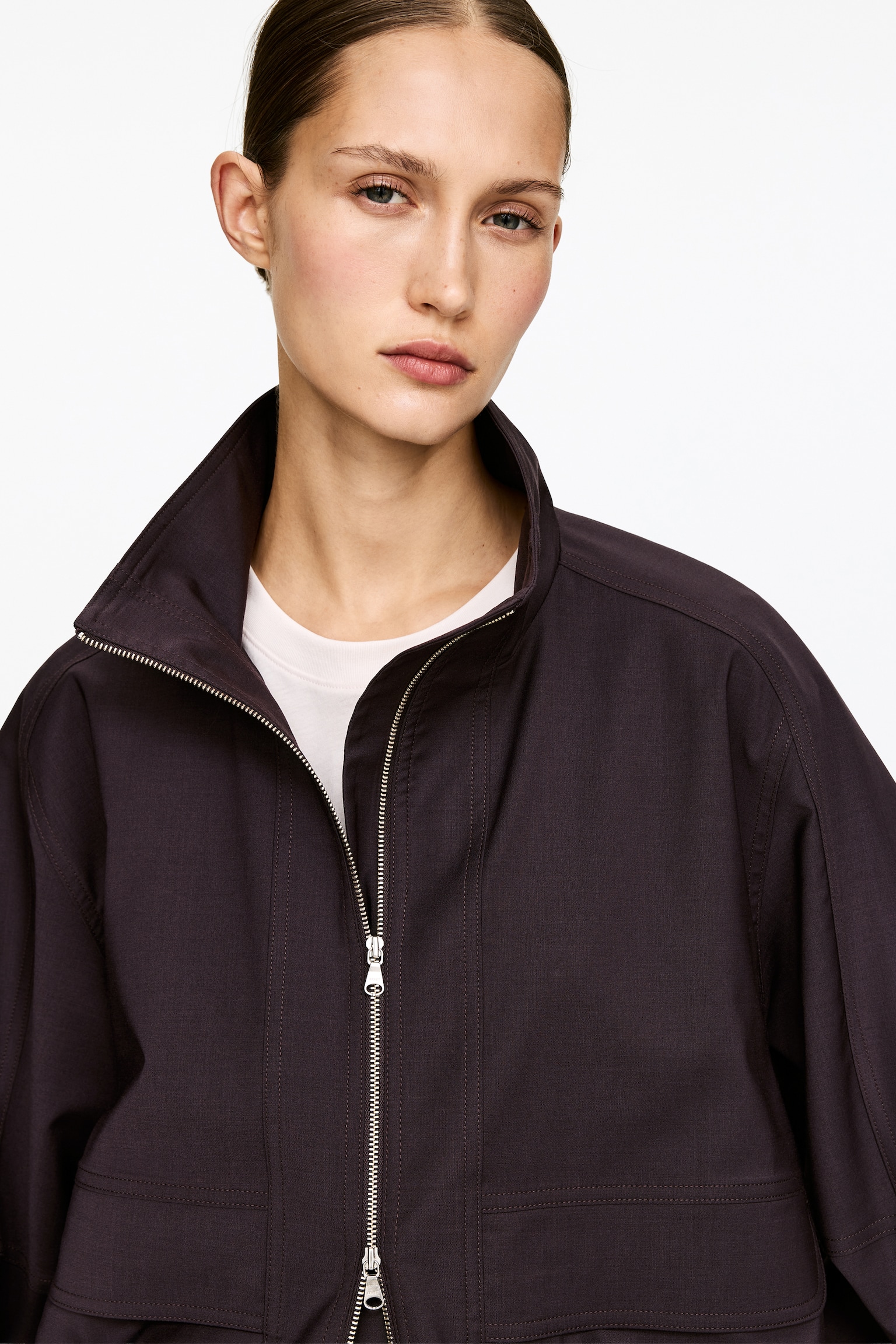 Reißverschlussjacke - Dunkelbraun - 3